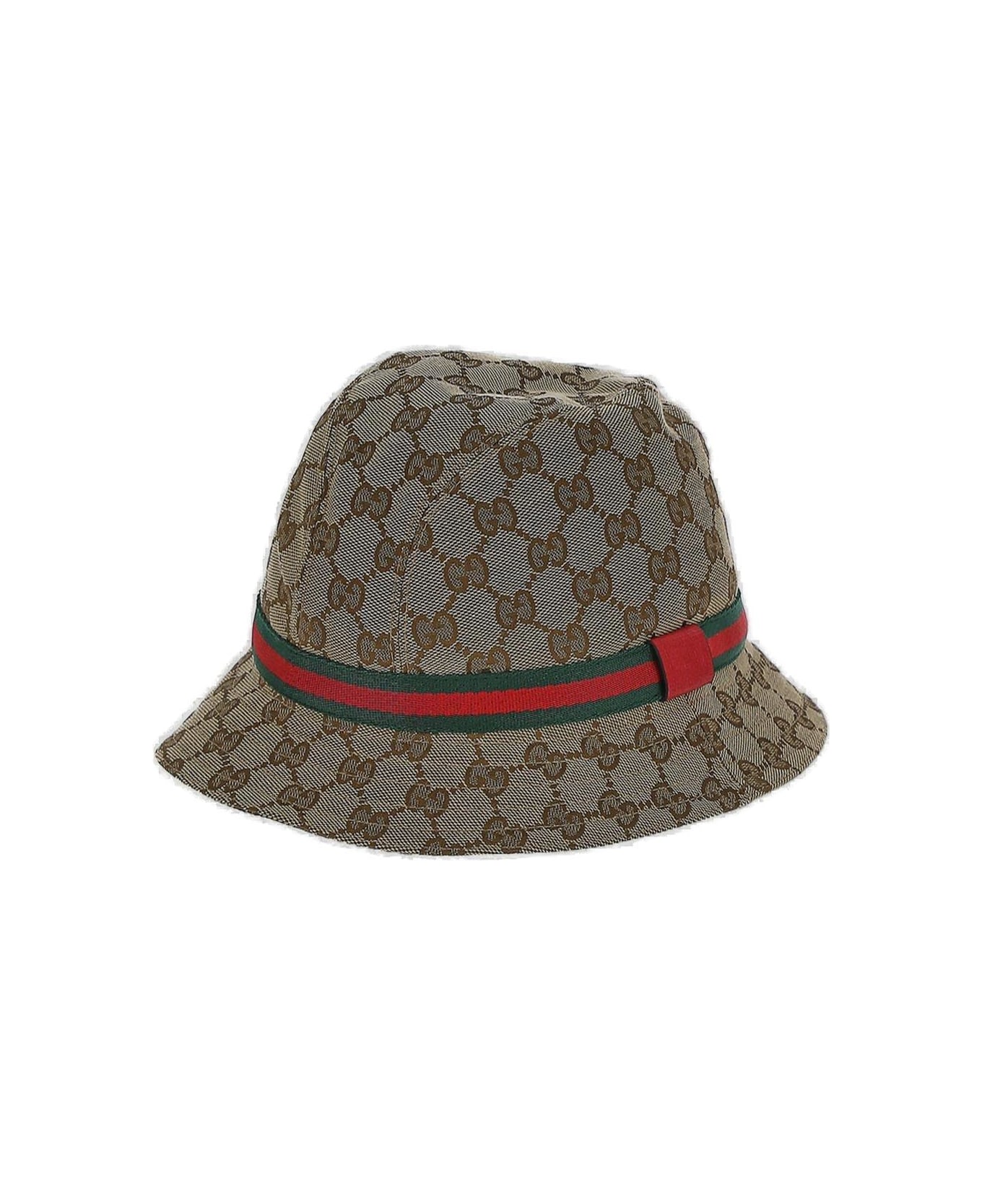 Gucci Gg Motif Fedora Hat - Beige