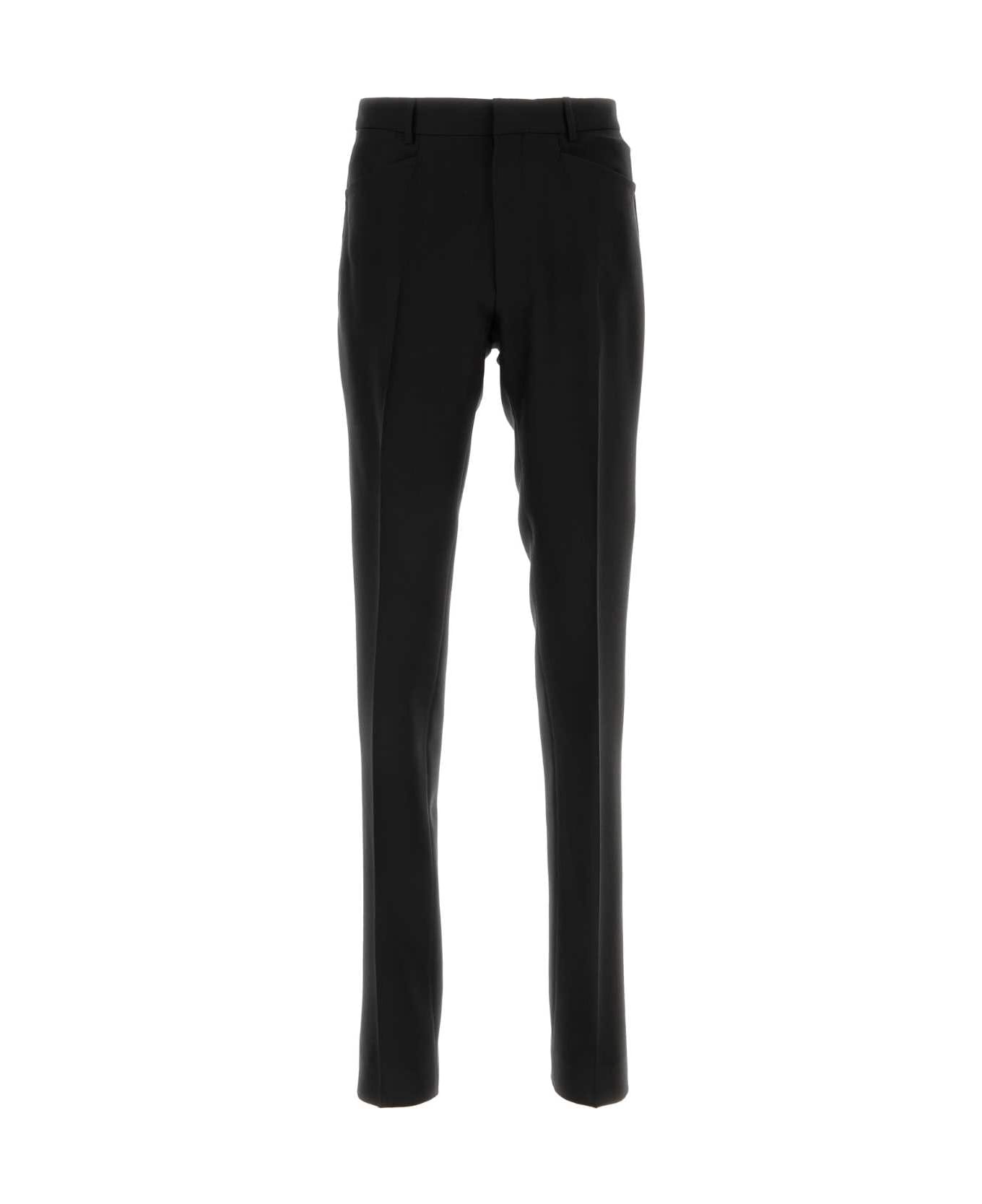 Tom Ford Black Wool Blend Pant - BLACK