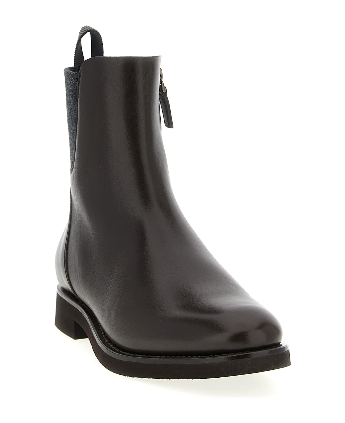Brunello Cucinelli Monile Ankle Boots - Brown