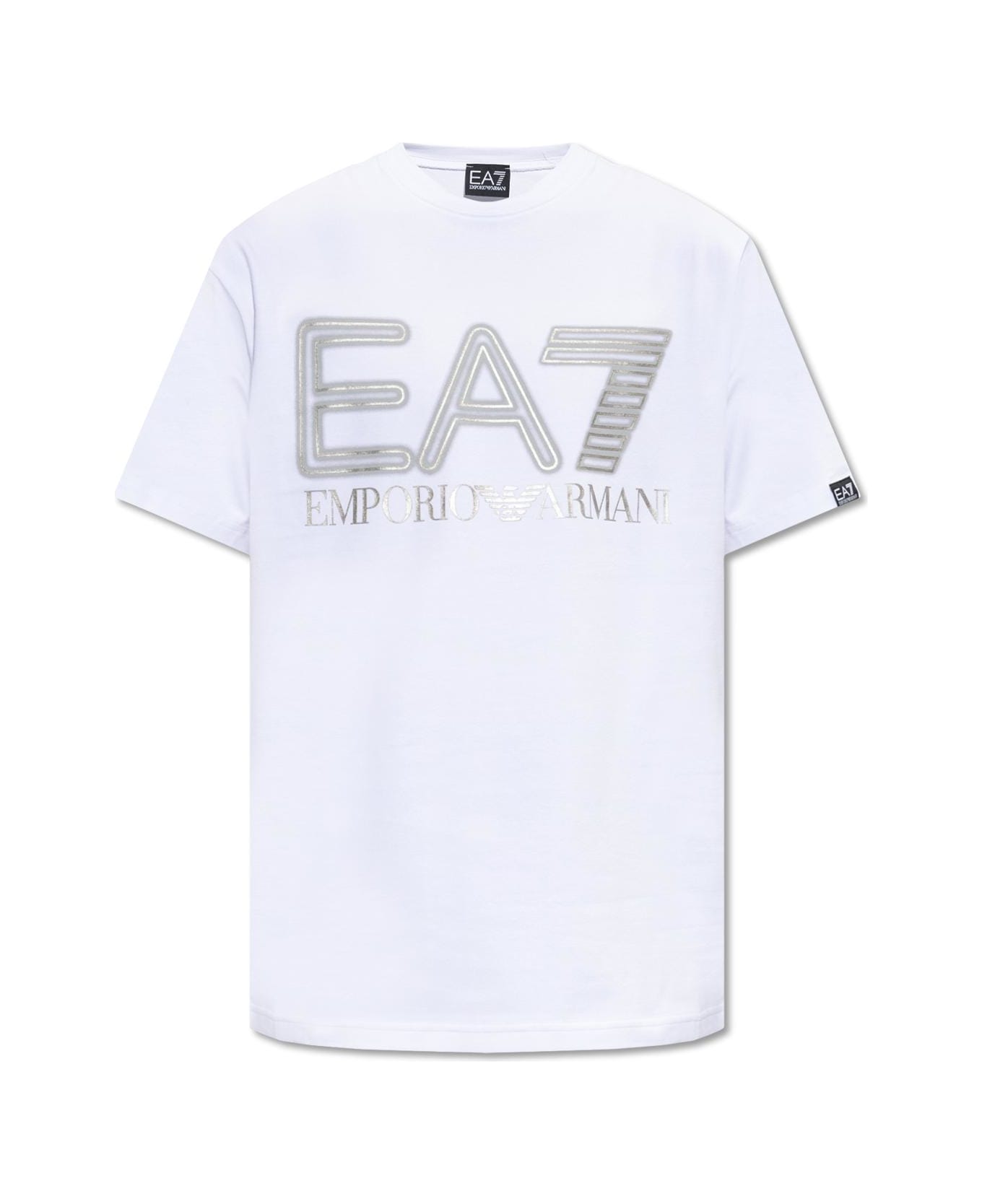 EA7 Emporio Armani T-shirt With Logo - White シャツ