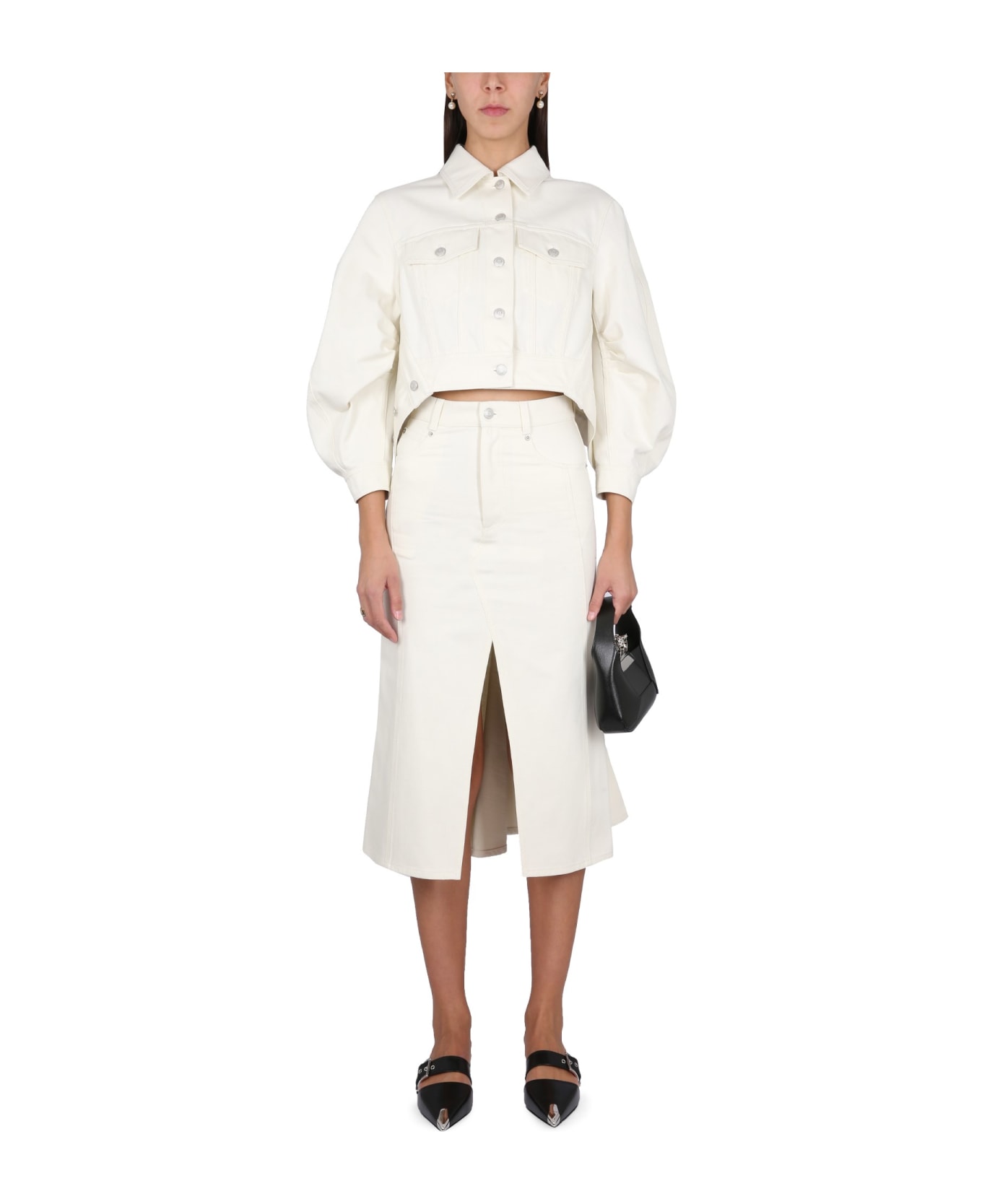 Alexander McQueen Jacket With Cocoon Sleeves - BIANCO