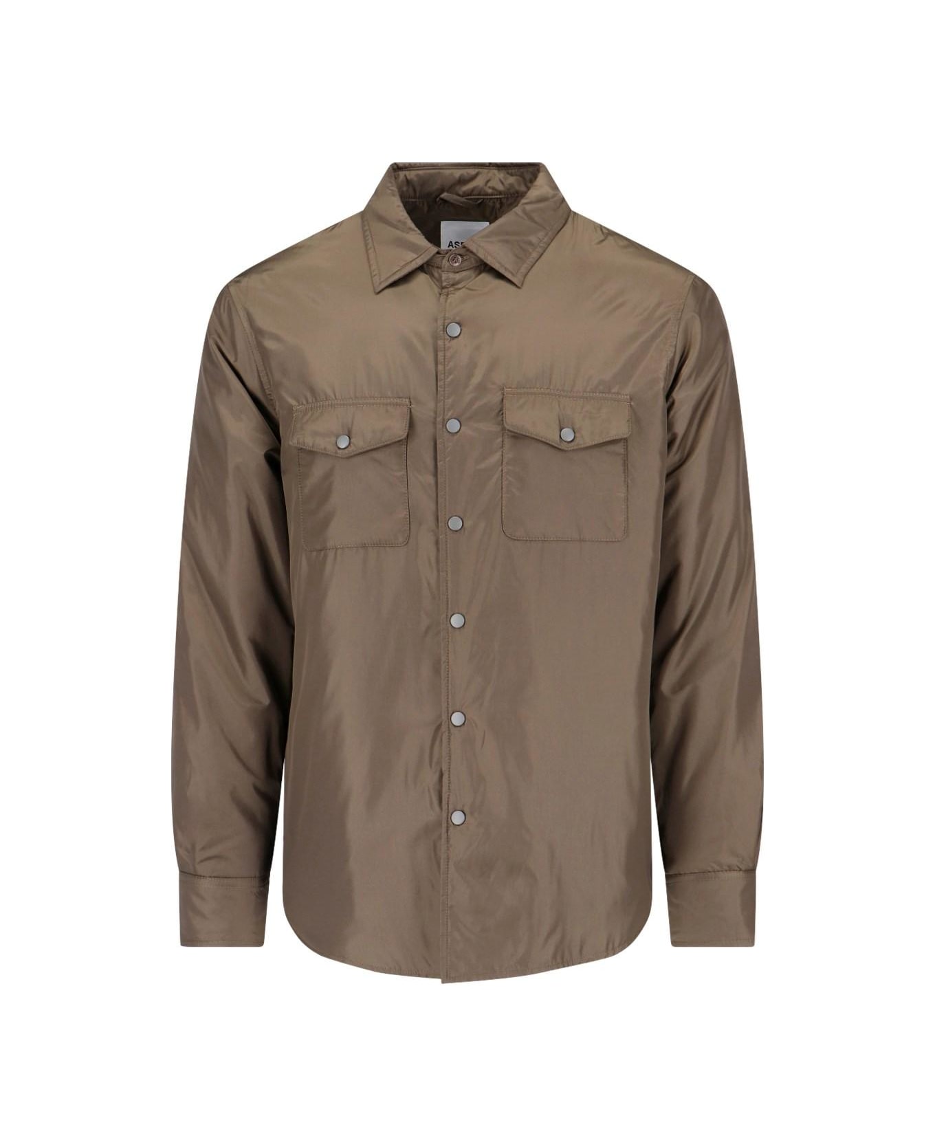 Aspesi Nylon Shirt Jacket - Militare