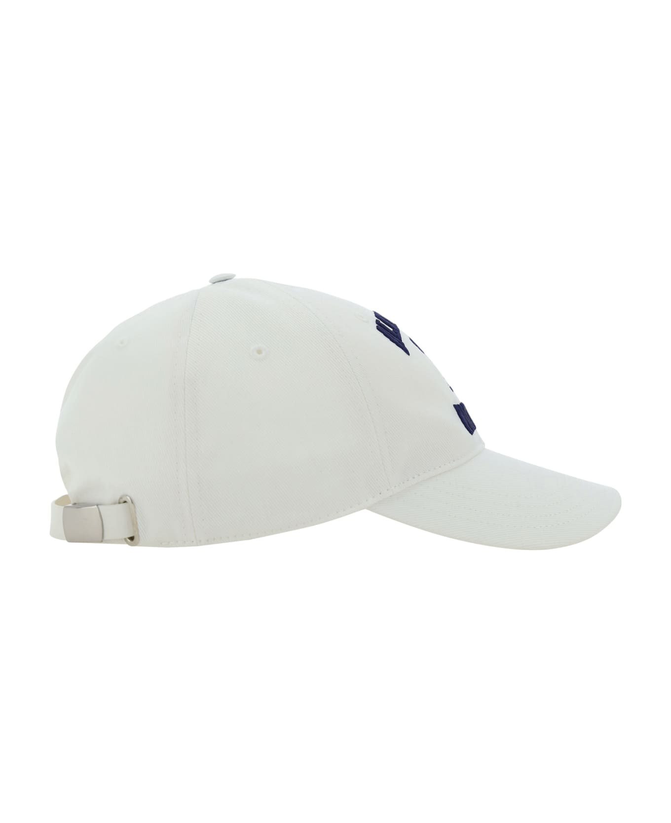 Alexander McQueen Varsity Baseball Hat - White/indigo 帽子