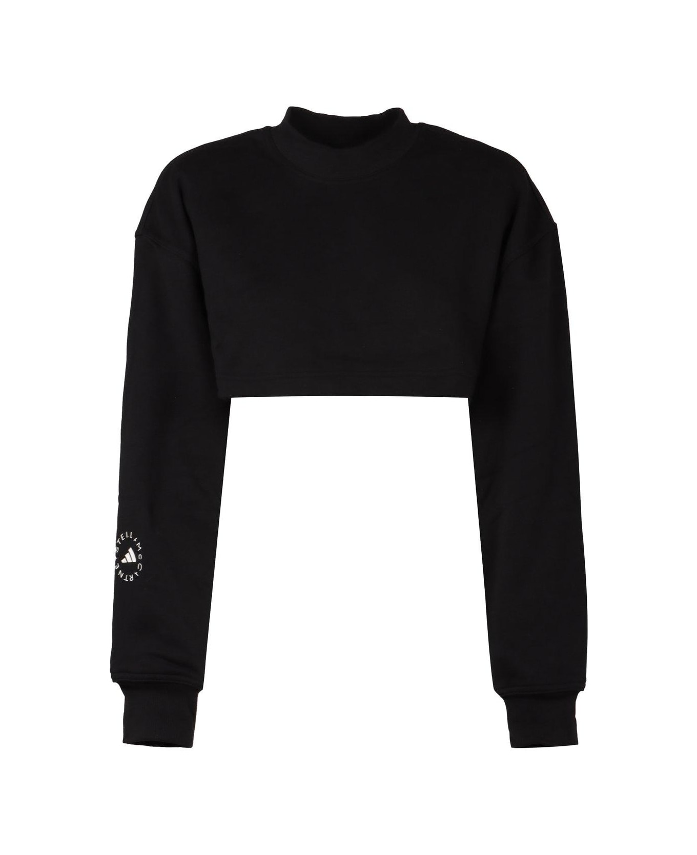 Adidas by Stella McCartney Crewneck Cropped Sweatshirt - Black