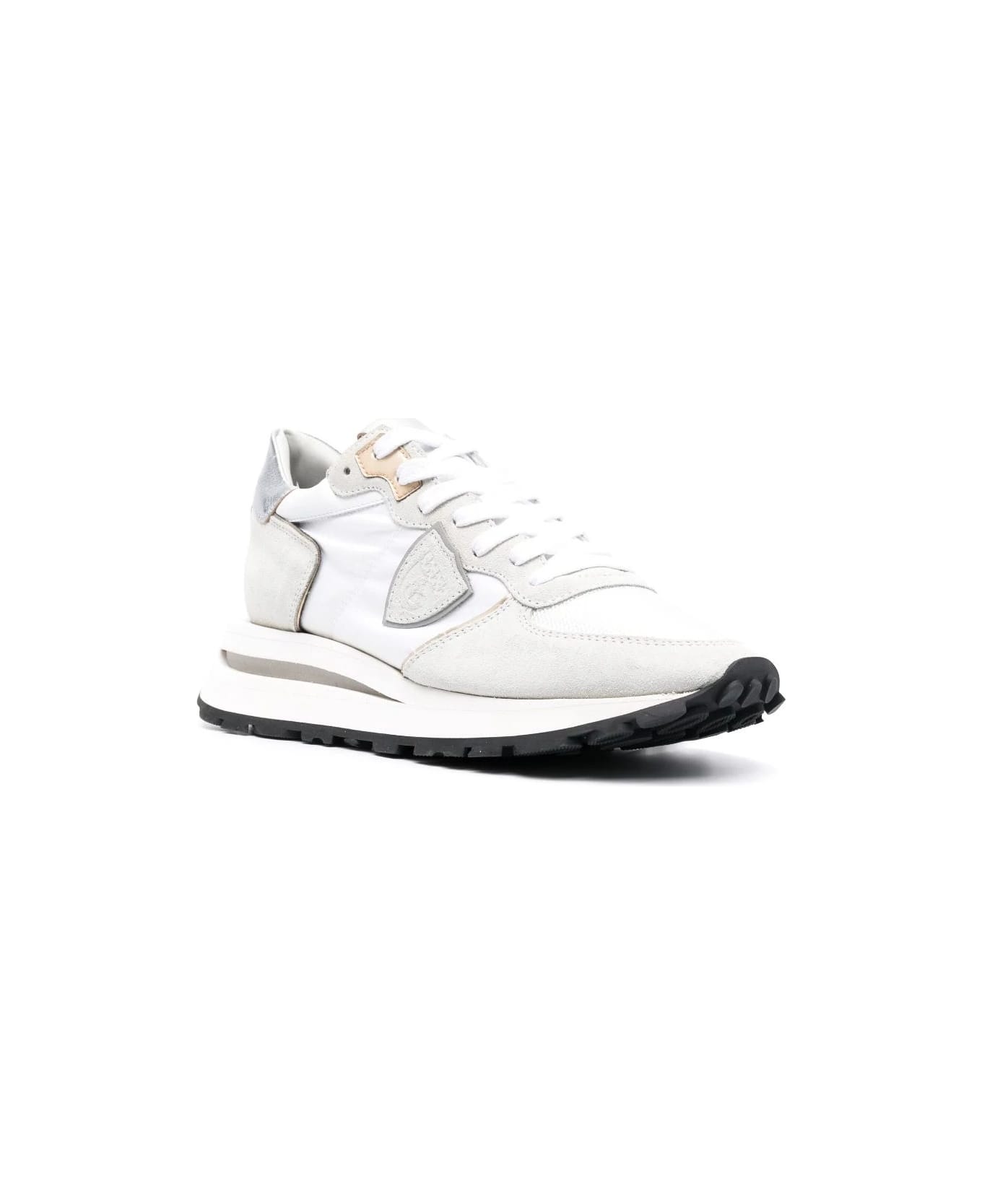 Philippe Model Tropez Haute Low Sneakers - White And Grey - White スニーカー