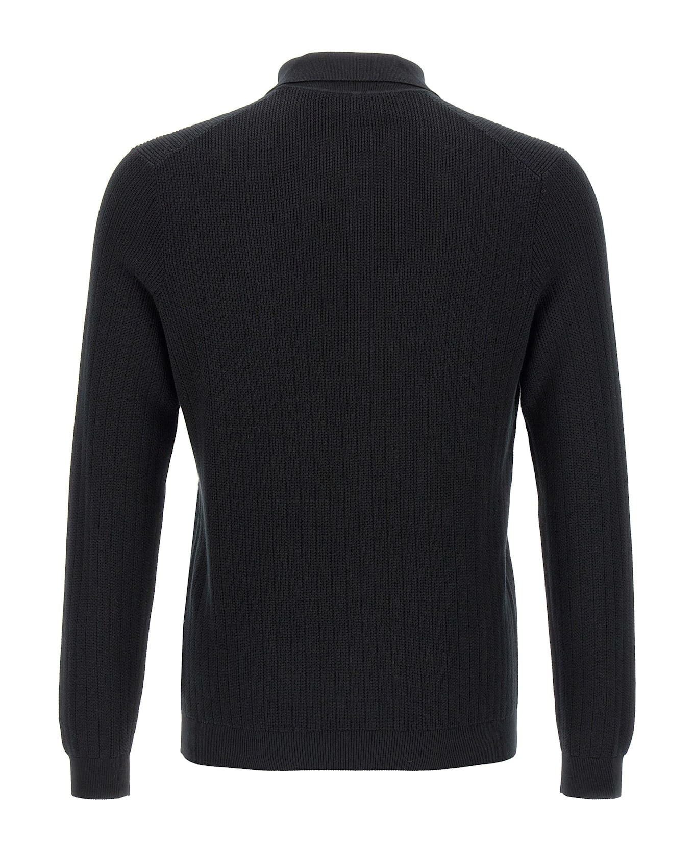 Brunello Cucinelli Knitted Polo Shirt - Black