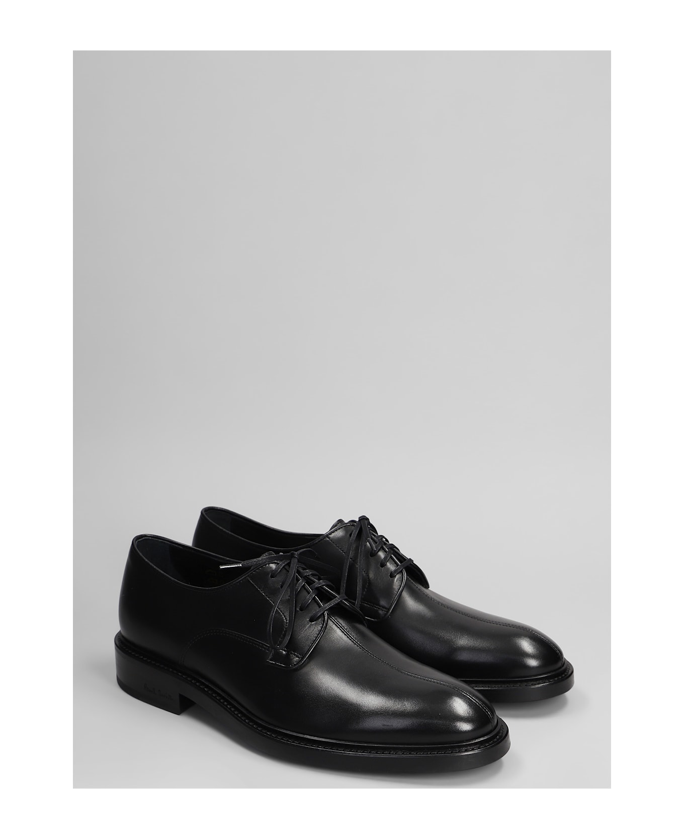 Paul Smith Soloman Lace Up Shoes In Black Leather - black