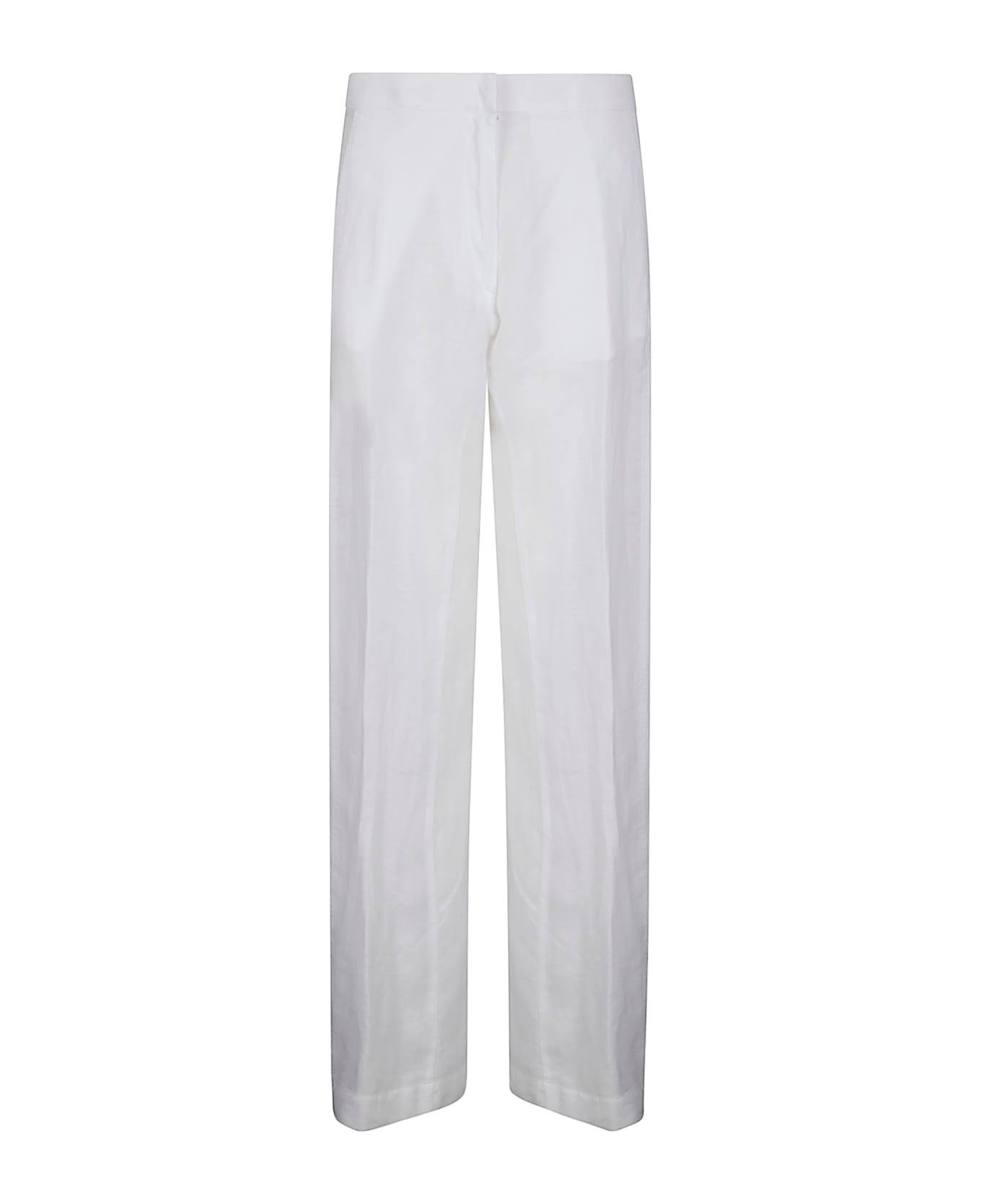 Stefano Mortari Wide Linen Pants - WHITE