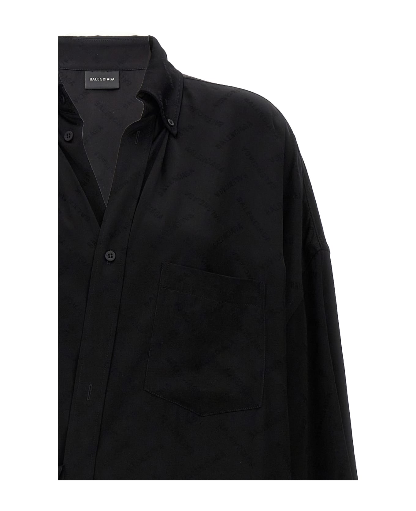 Balenciaga 'wrap Blouse' Dress - Black