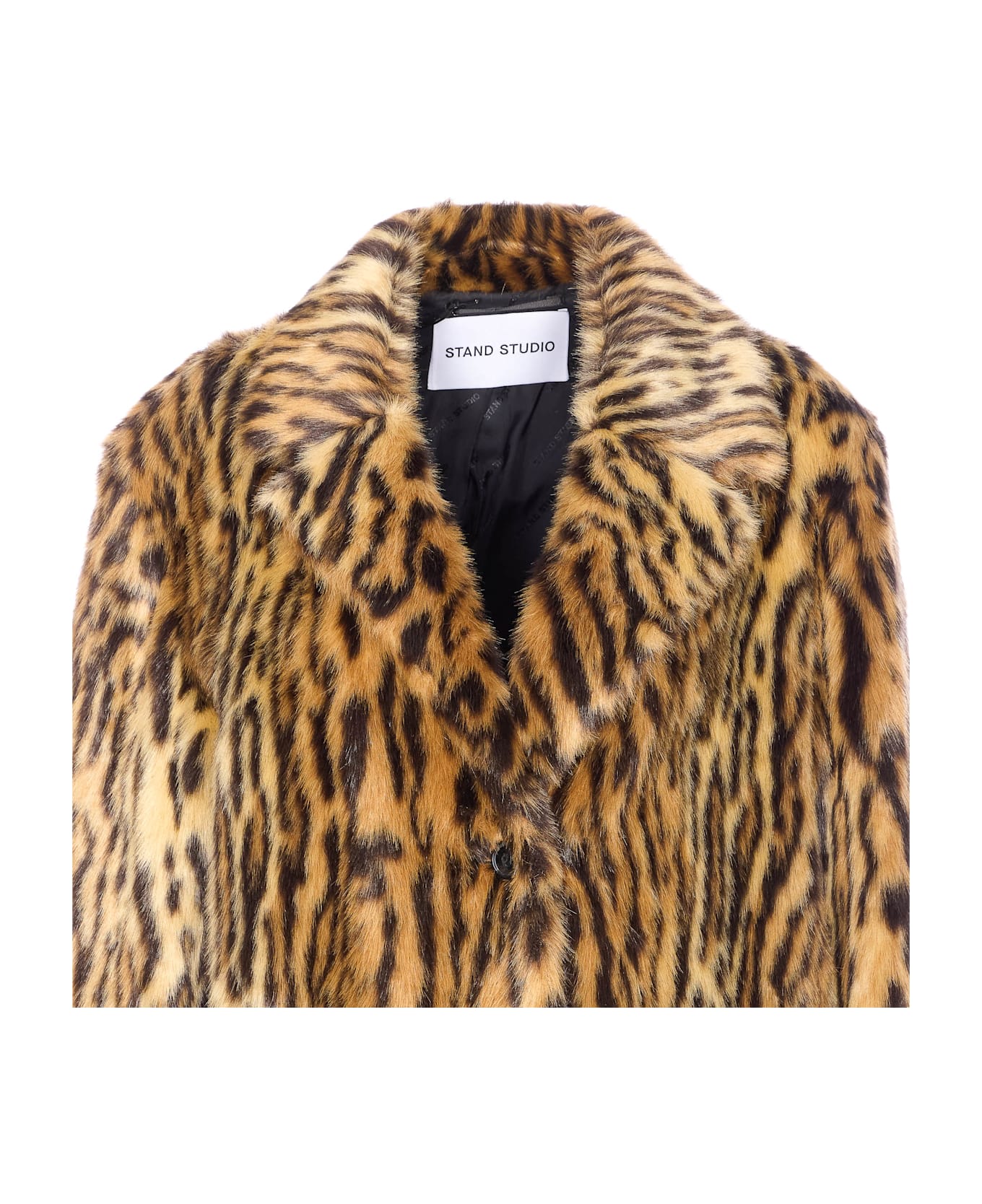 STAND STUDIO Marceline Faux Fur Coat - Brown