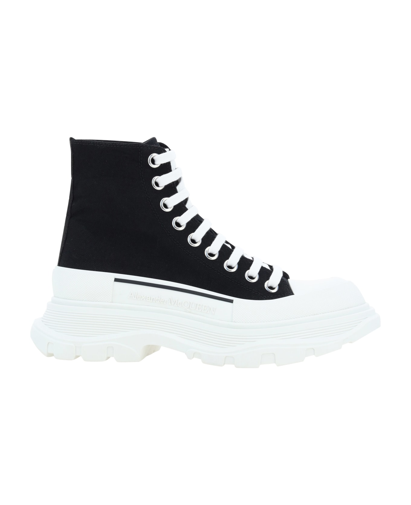 Alexander McQueen Tread Slick Ankle Boots - Black/white
