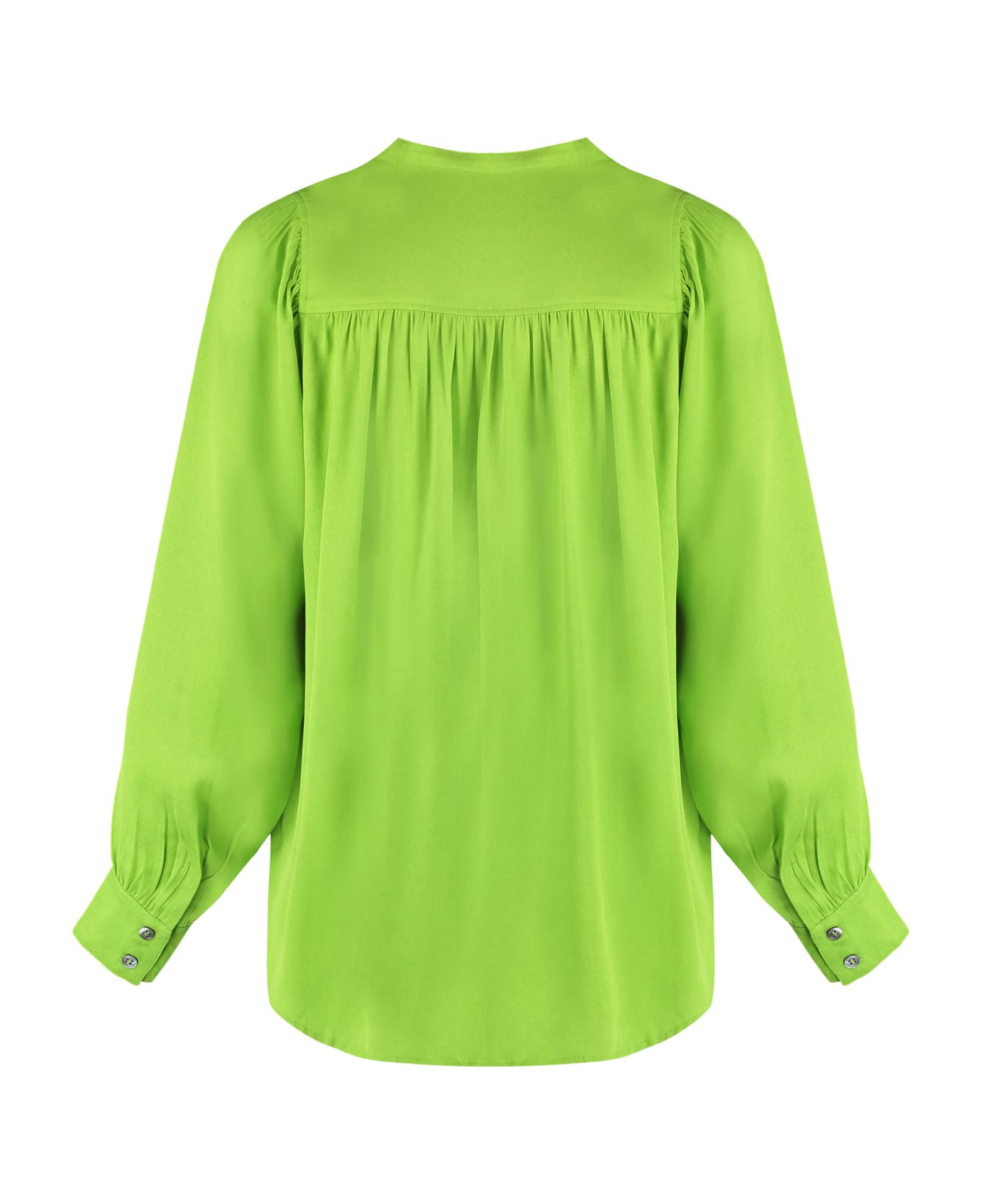 Yves Salomon Crêpe Blouse - green