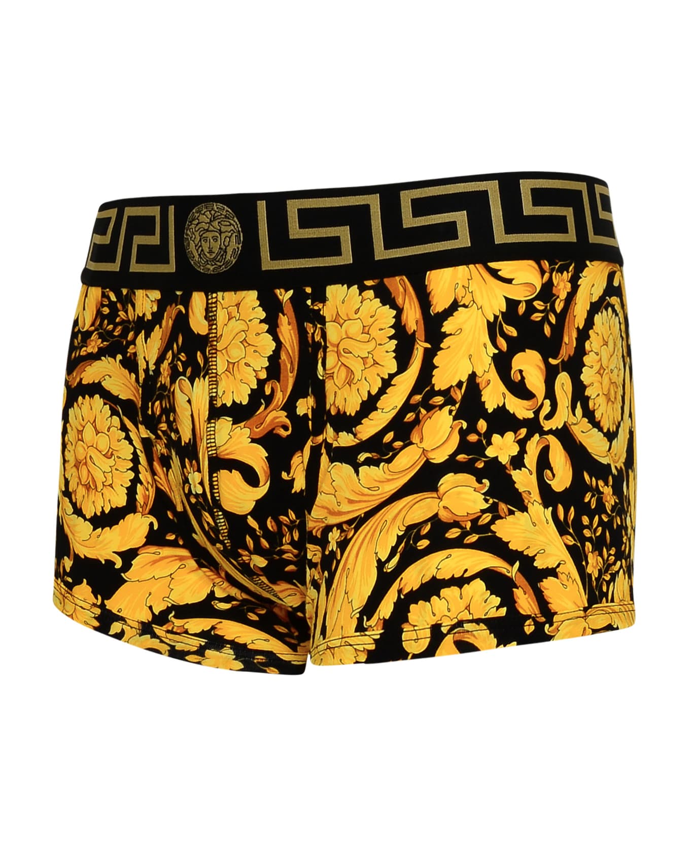 Versace Gold Cotton Boxer Shorts - Gold