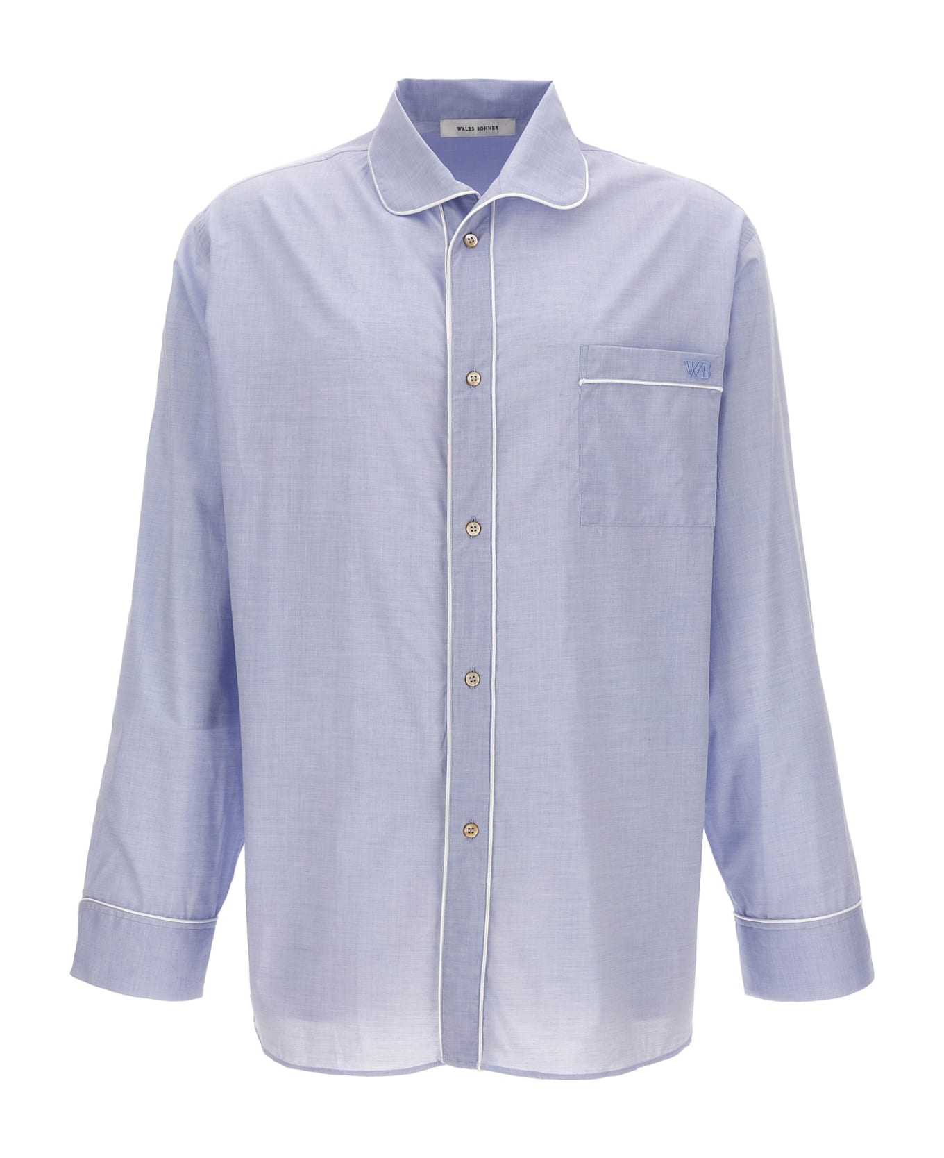 Wales Bonner 'market' Shirt - Light Blue シャツ