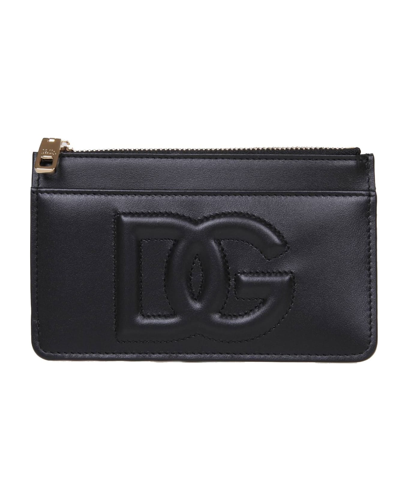 Dolce & Gabbana Card Holder In Black Leather - Nero