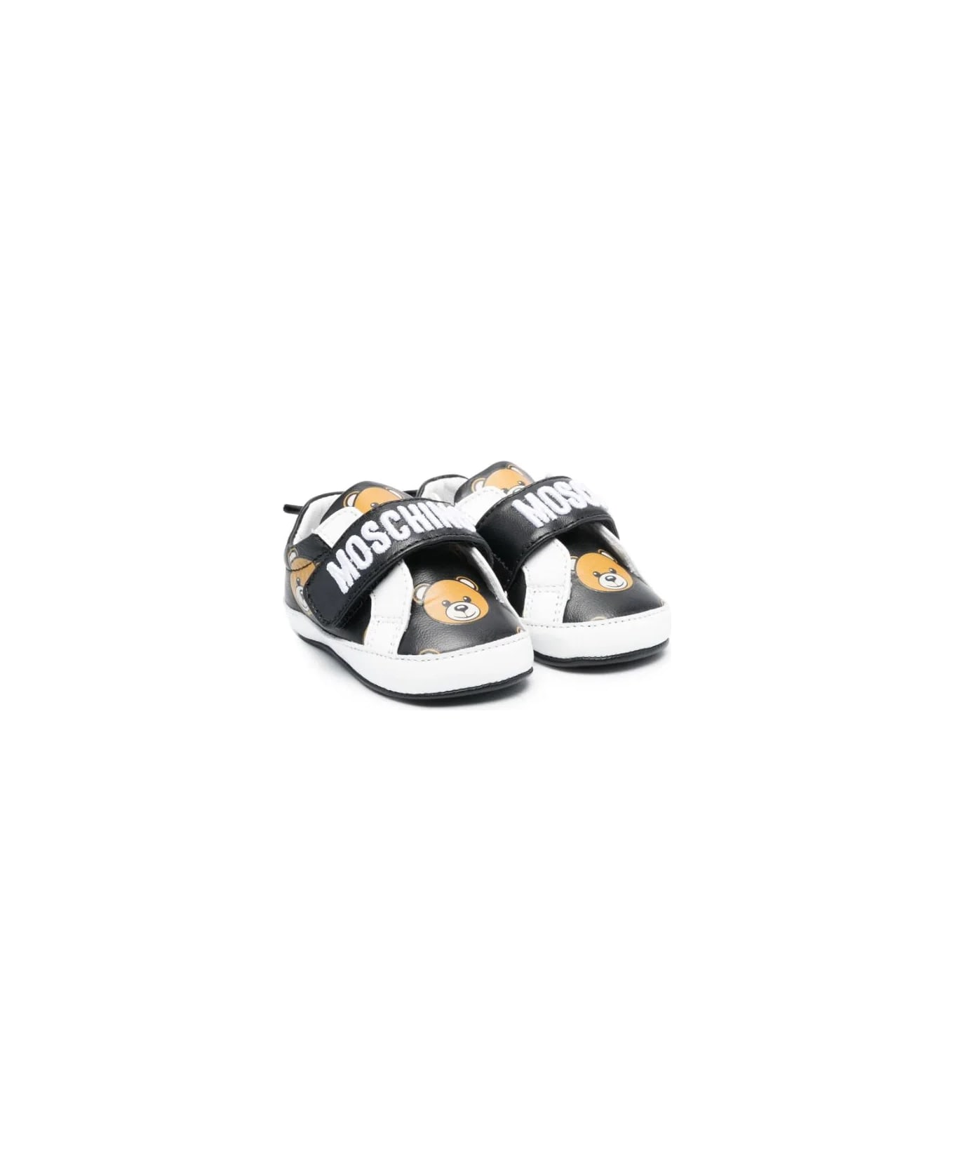 Moschino Teddy Bear Sneakers With Print - Black