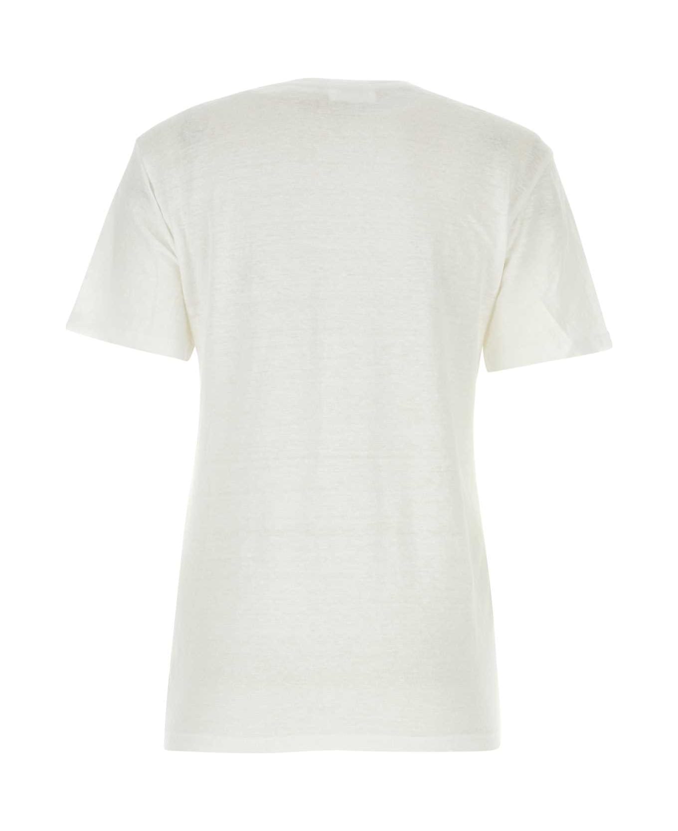 Marant Étoile White Linen Zewel T-shirt - White