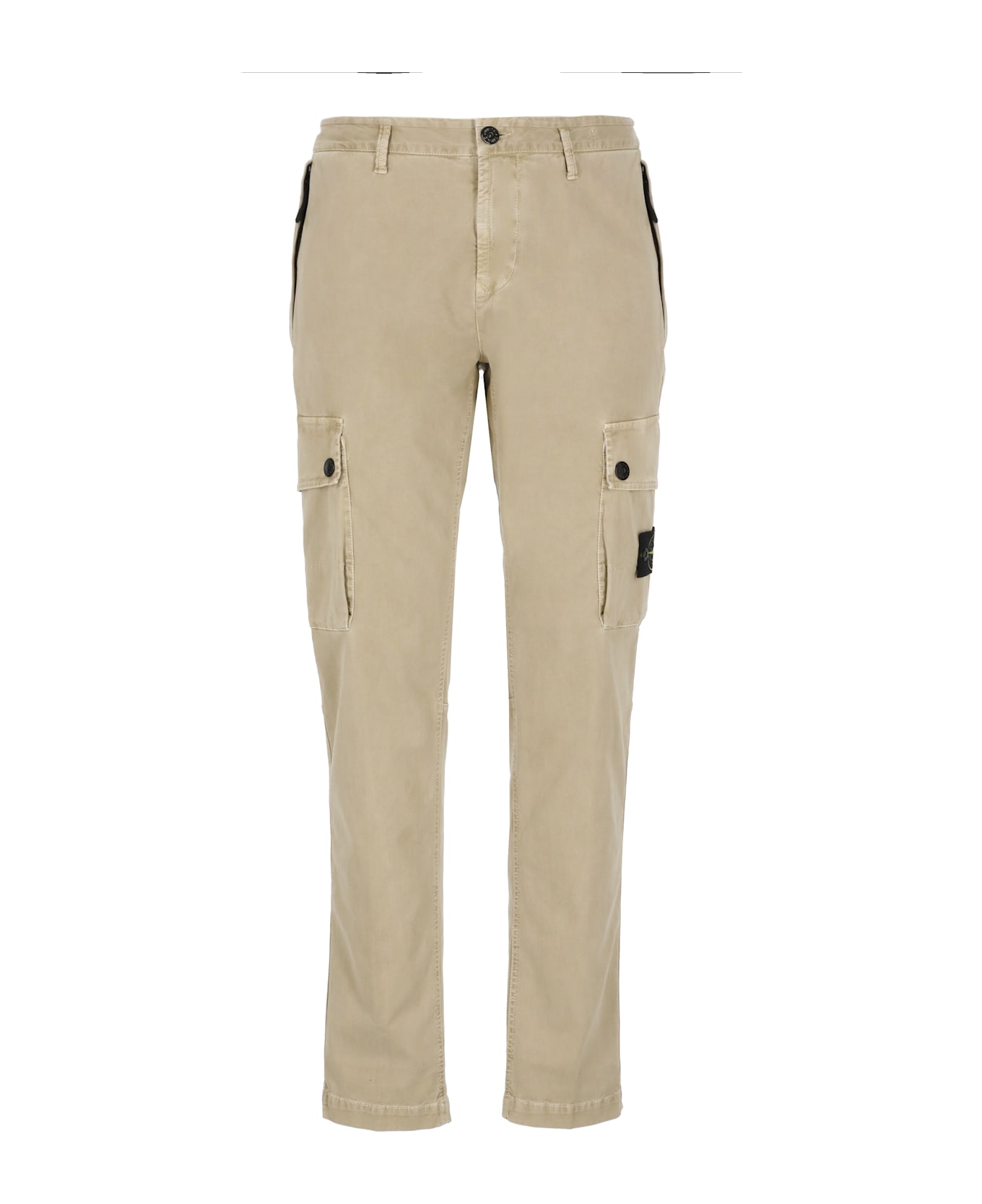 Stone Island Pants With Logo - Beige