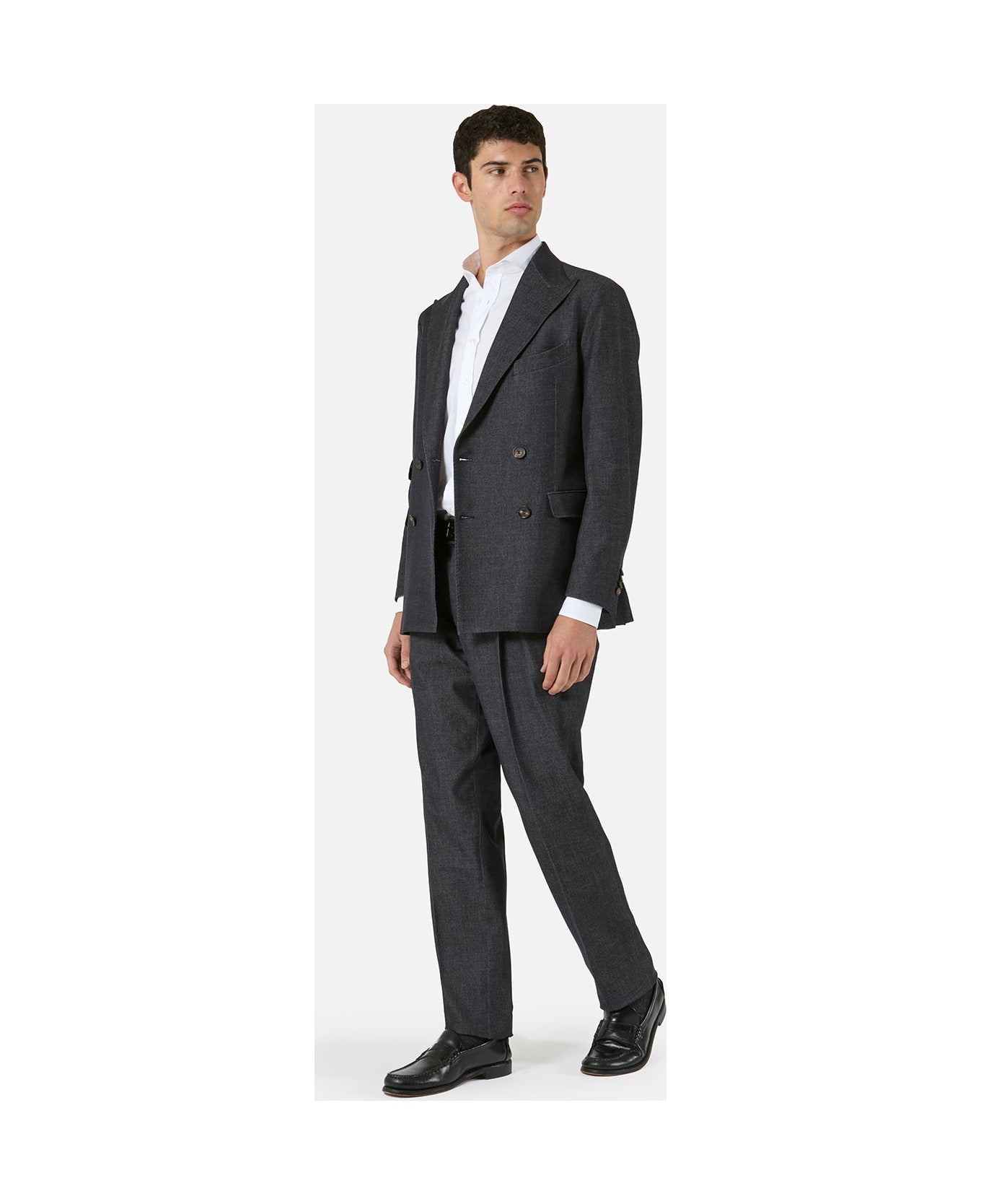 doppiaa Aareseant Double Breasted Denim Suit