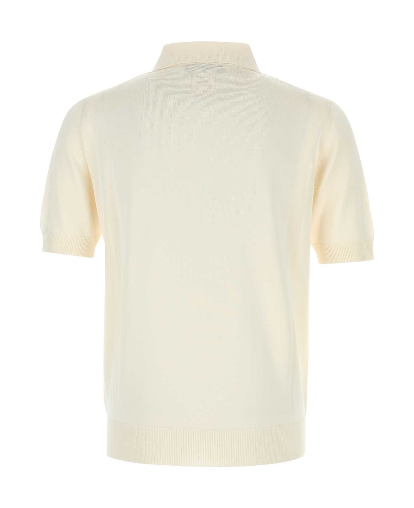Fendi Viscose Polo Shirt - White