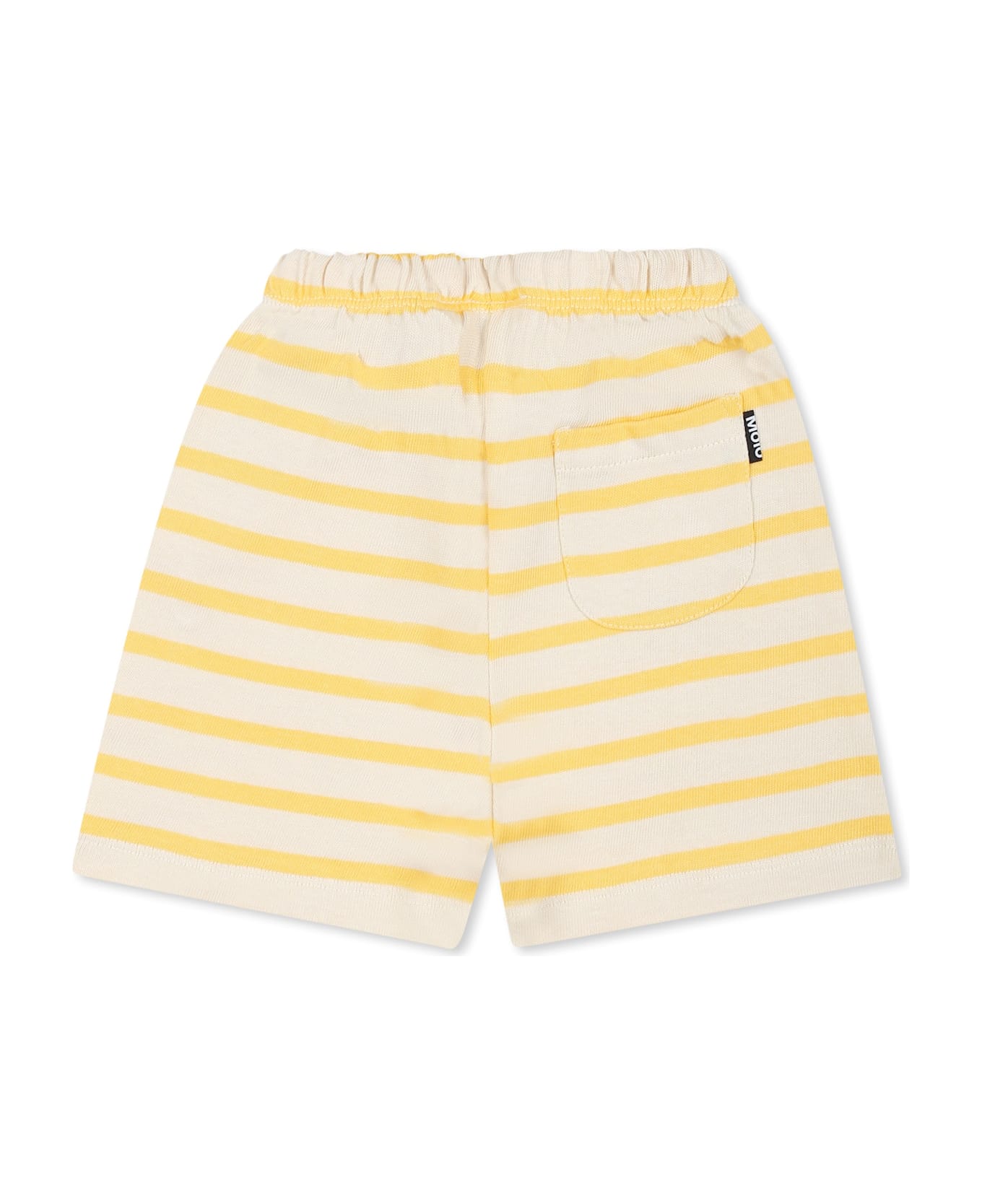 Molo Ivory Shorts For Babykids With Logo Patch - Ivory