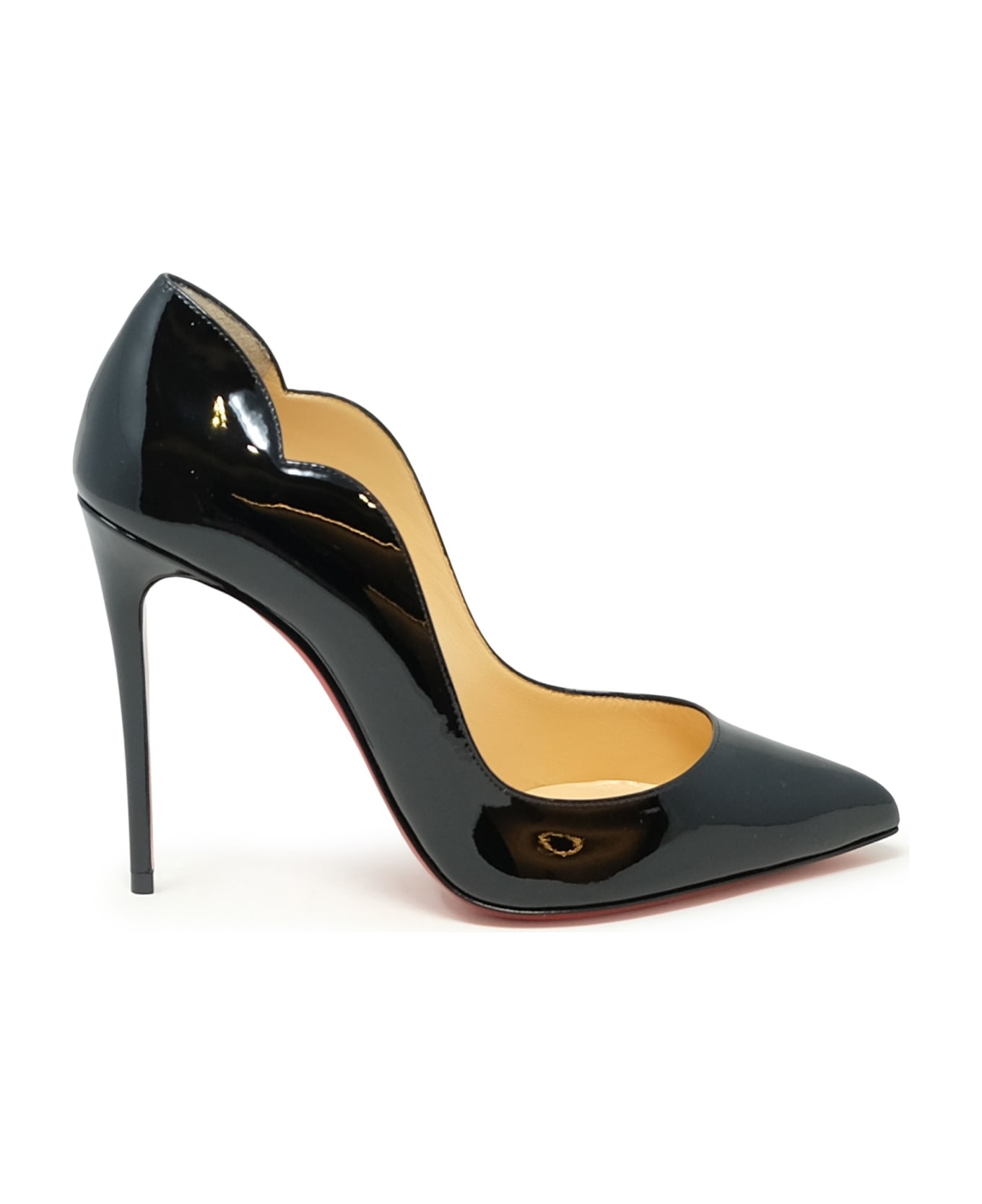 Christian Louboutin Black Patent Hot Chick 100 Pumps - BLACK
