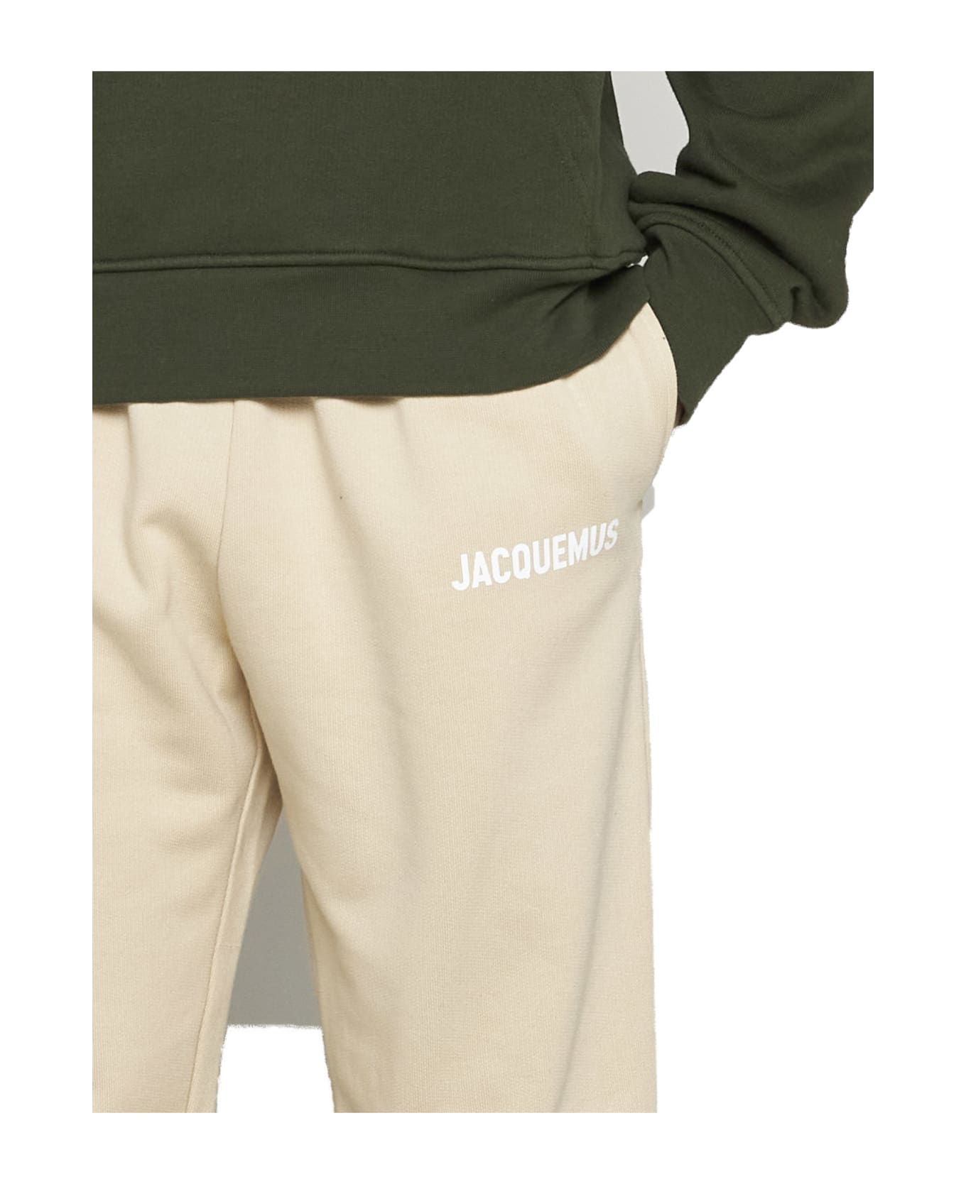 Jacquemus Logo-print Organic Cotton Track Pants - Light beige