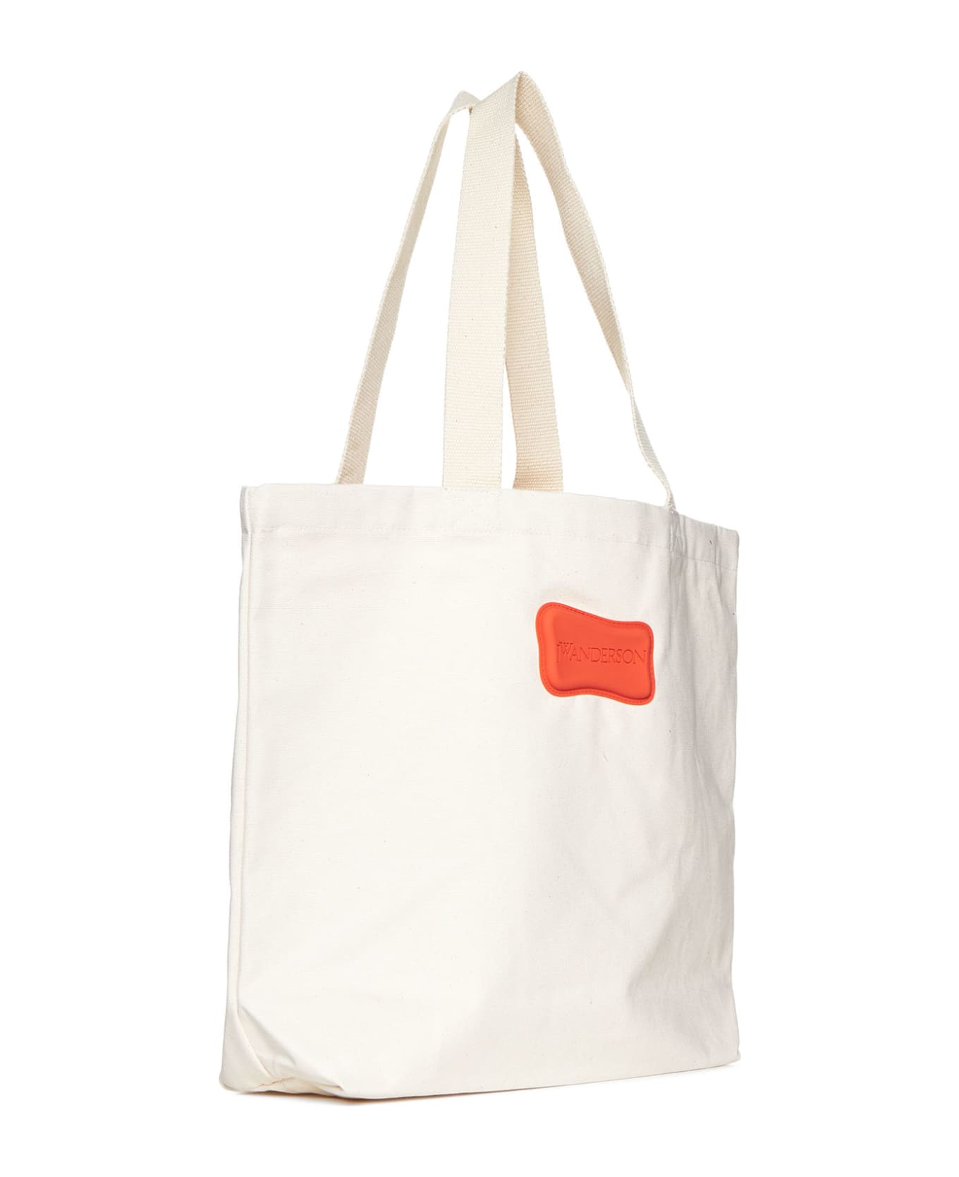 J.W. Anderson Logo Print Canvas Tote Bag - Beige トートバッグ