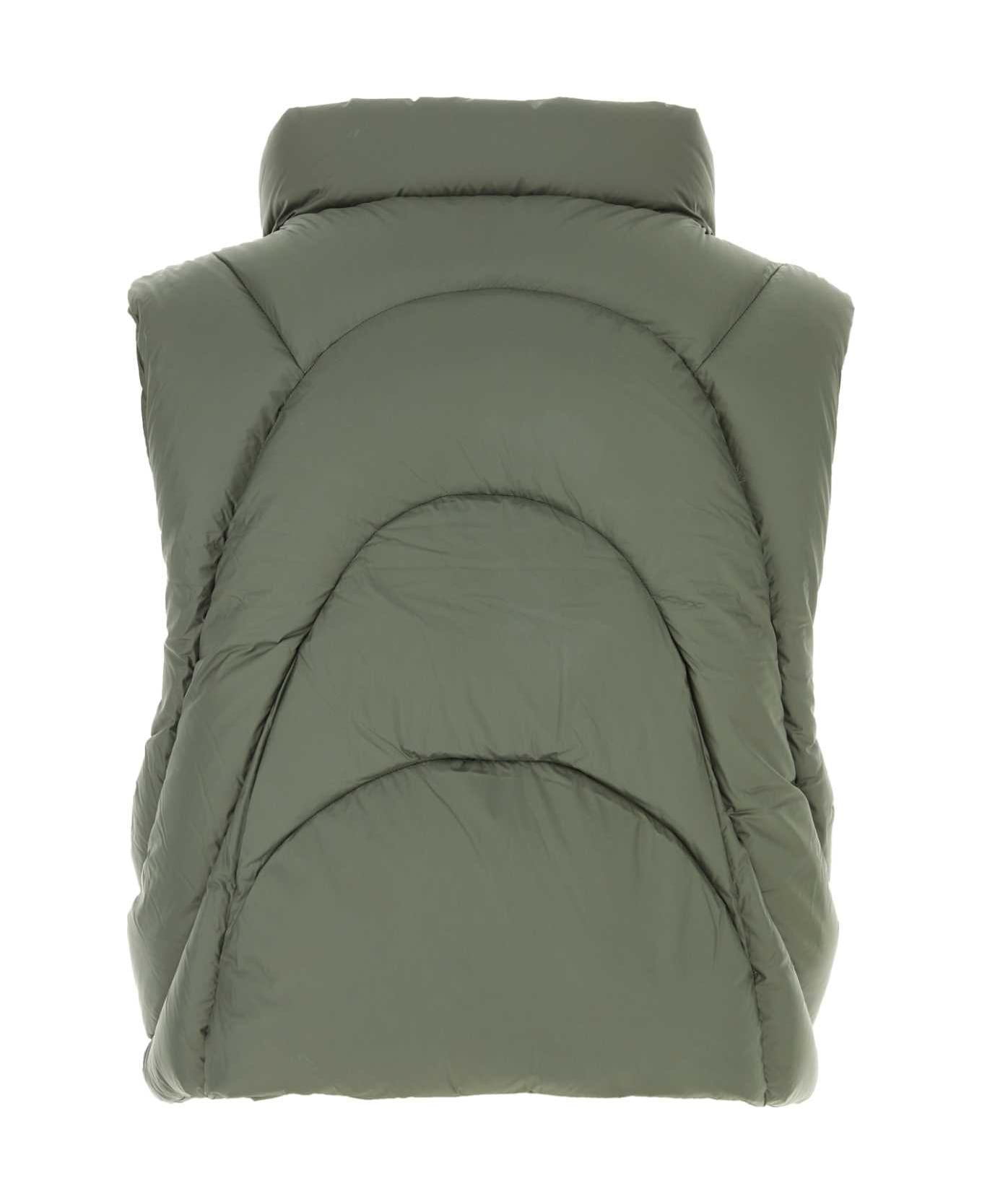 Entire Studios Army Green Polyester Sleeveless Down Jacket - MOSS