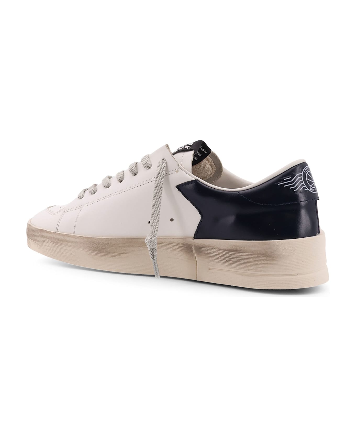 Golden Goose Stardan Low-top Leather Sneakers - WHITE/ICE/BLUE