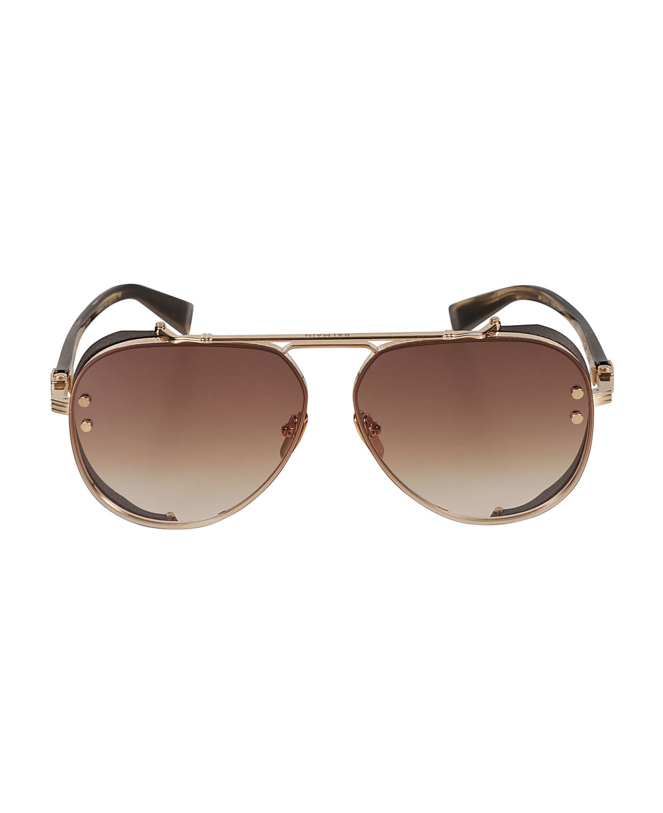 Balmain Captaine Sunglasses Sunglasses - Gold/Brown