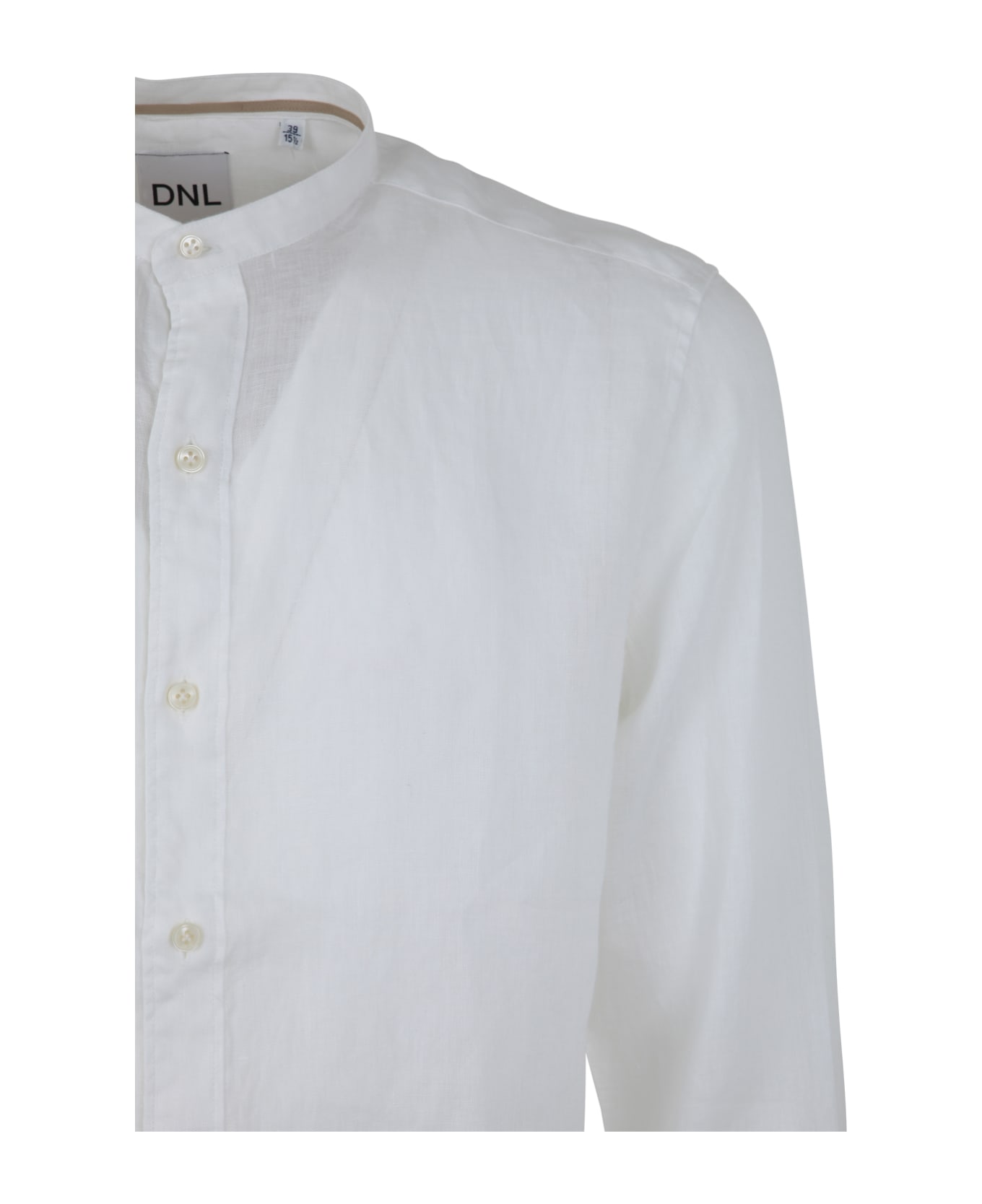 DNL Korean Neck Shirt - White