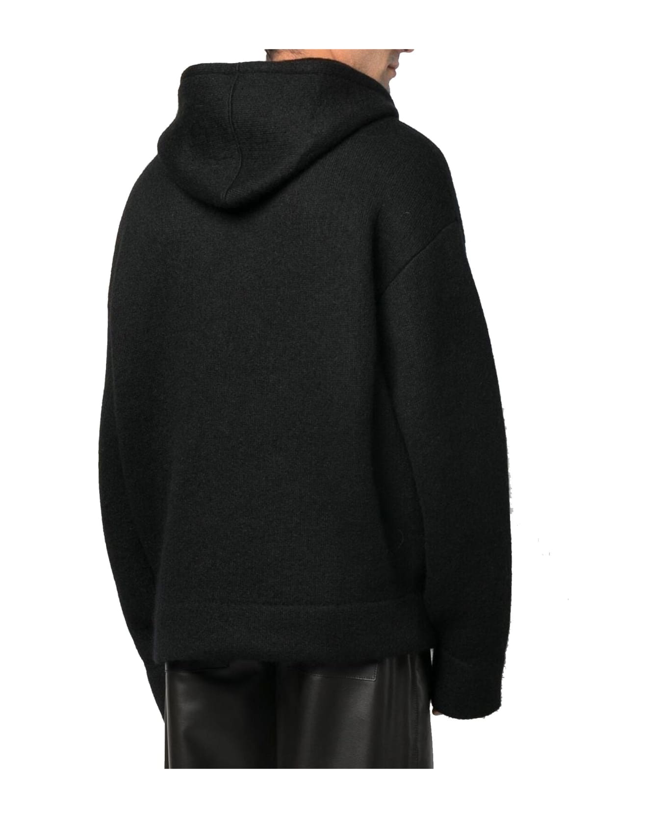 Off-White Knitted Hoodie - Black