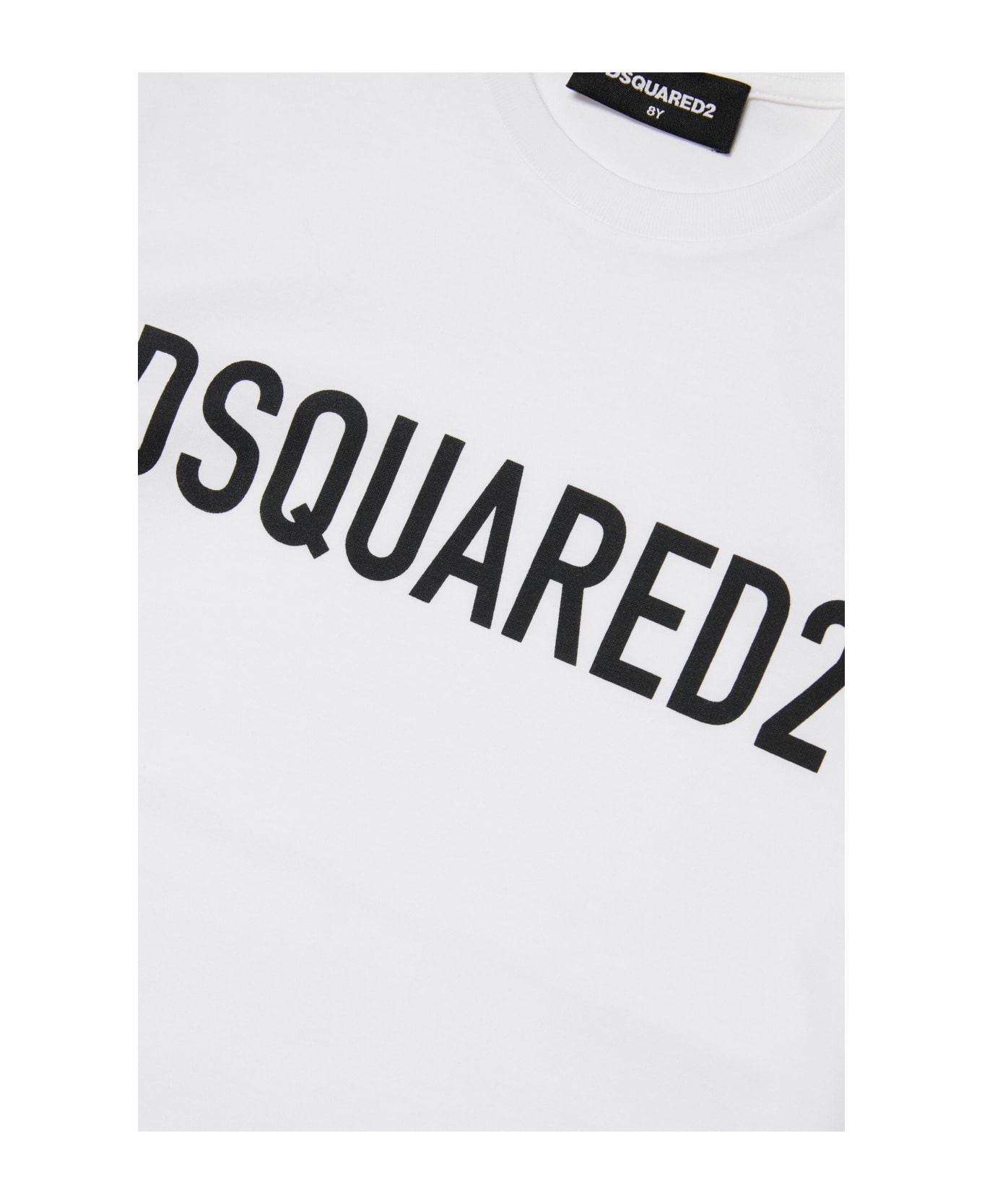 Dsquared2 D2t971u Relax-eco T-shirt Dsquared Organic Cotton Jersey Crewneck T-shirt With Logo - White