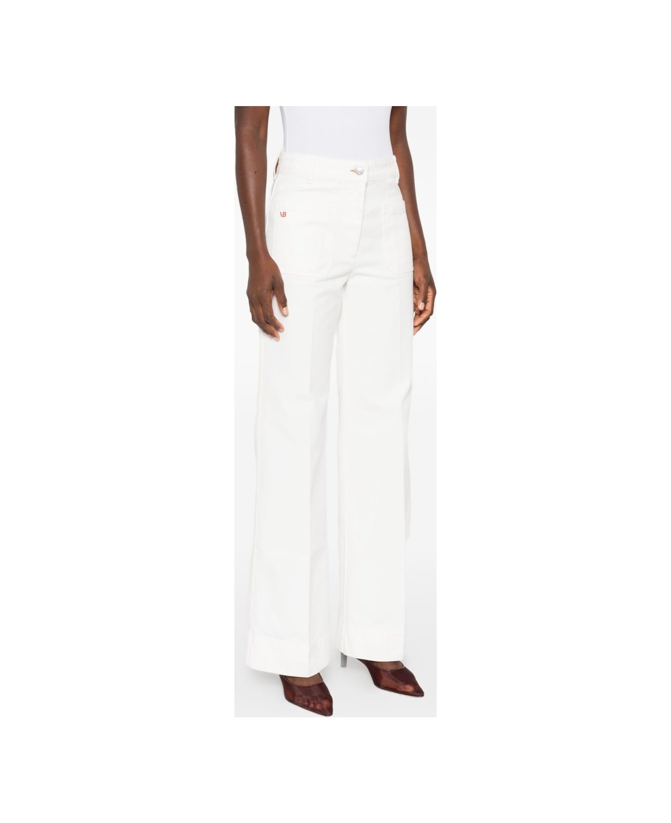 Victoria Beckham Jeans With Pockets - White