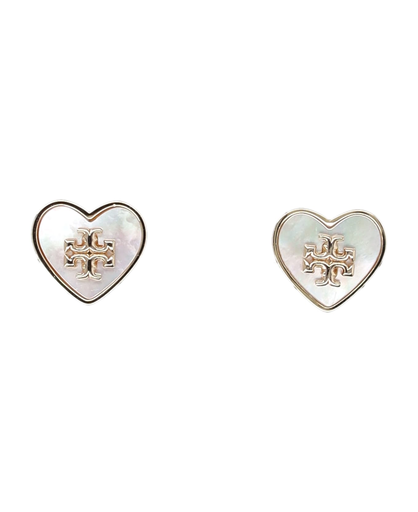 Tory Burch Kira Heart Studs - Tory Gold / Mother of Pearl