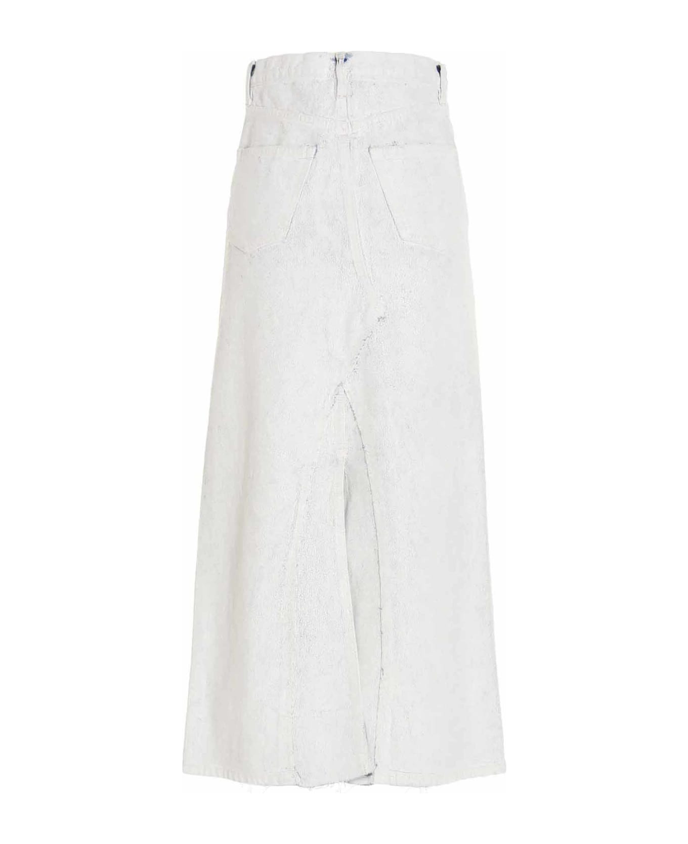Maison Margiela Denim Cotton Skirt - White