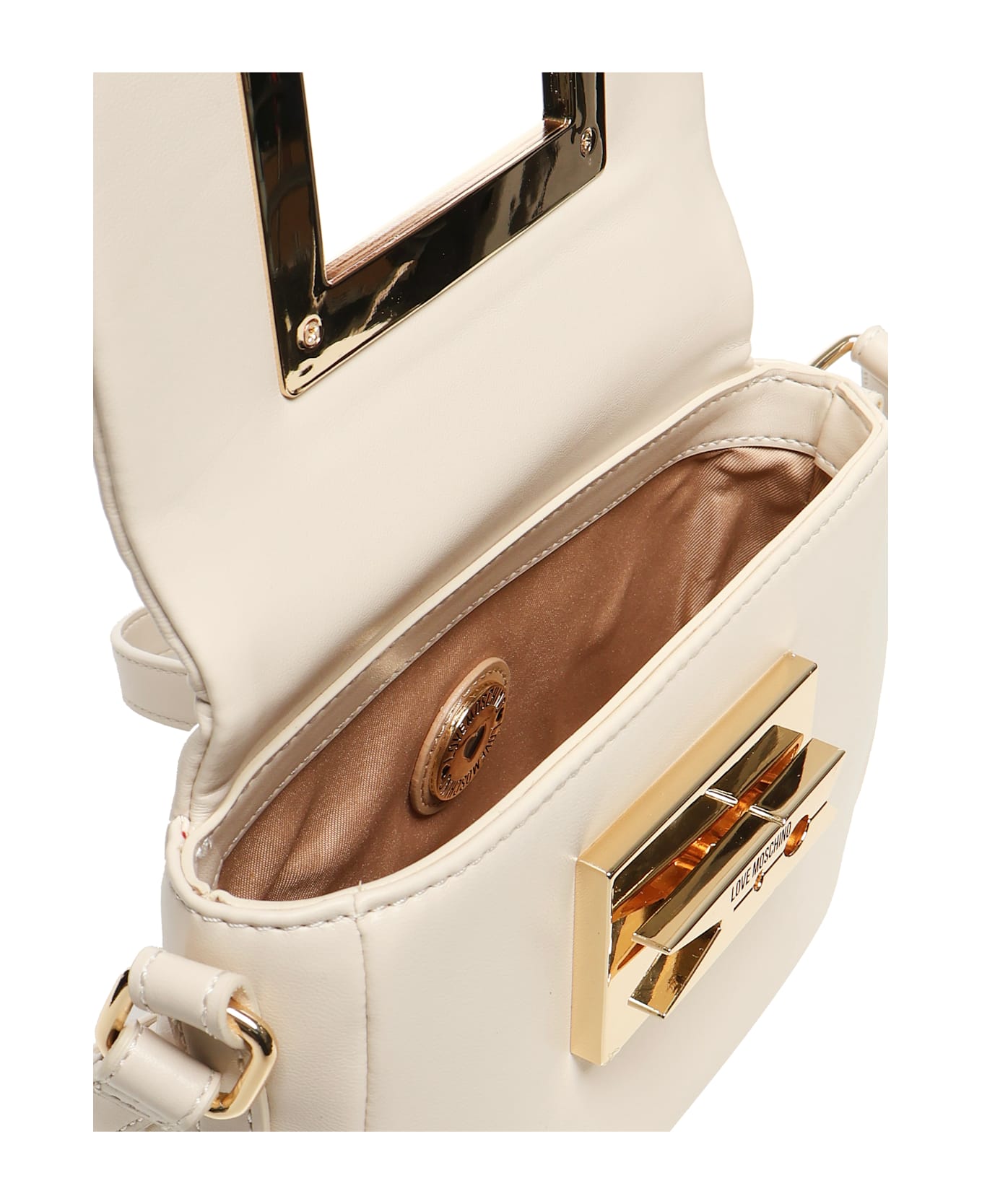 Love Moschino Clothespin Mini Shoulder Bag - White