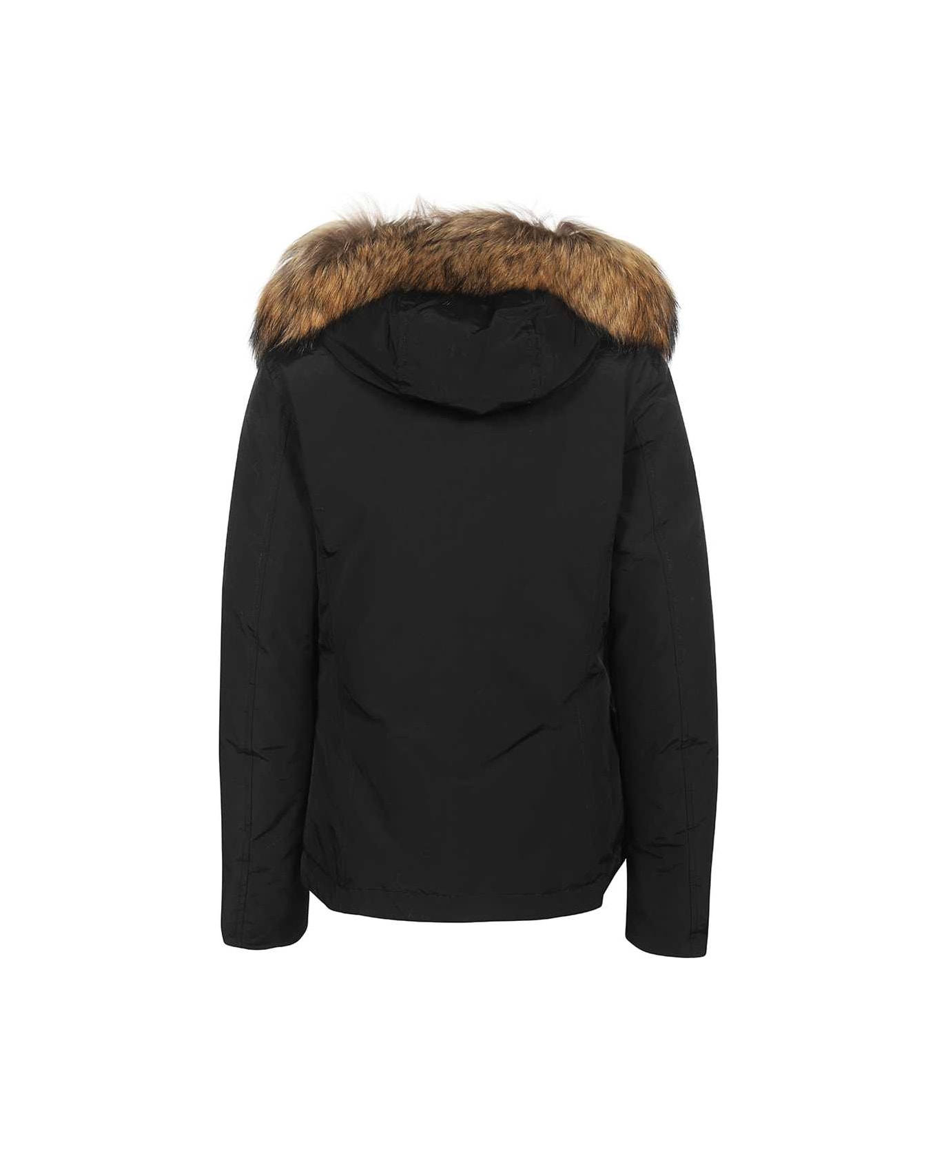 Woolrich Fur Hood Short Parka - black
