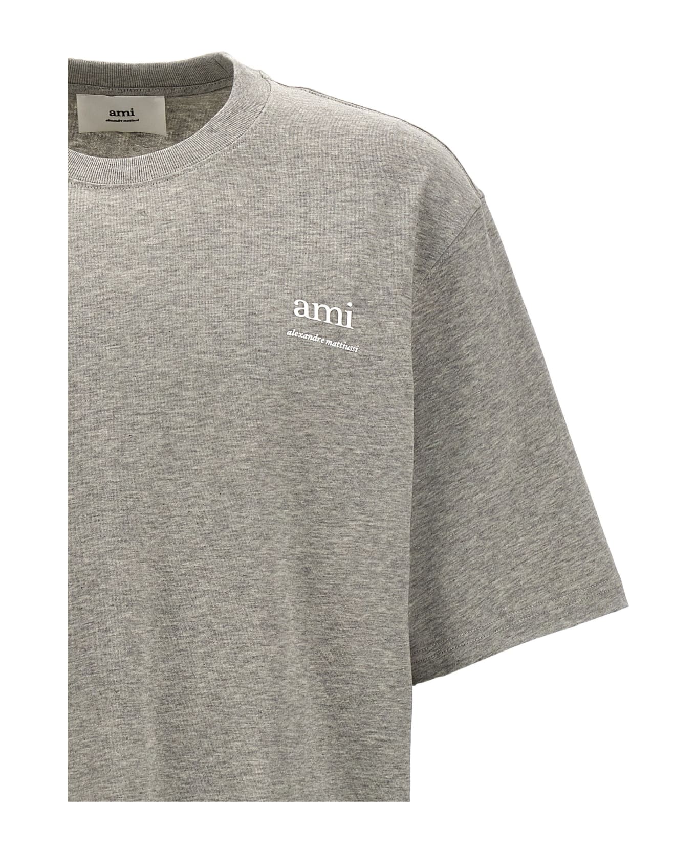 Ami Alexandre Mattiussi Logo Print T-shirt - GREY