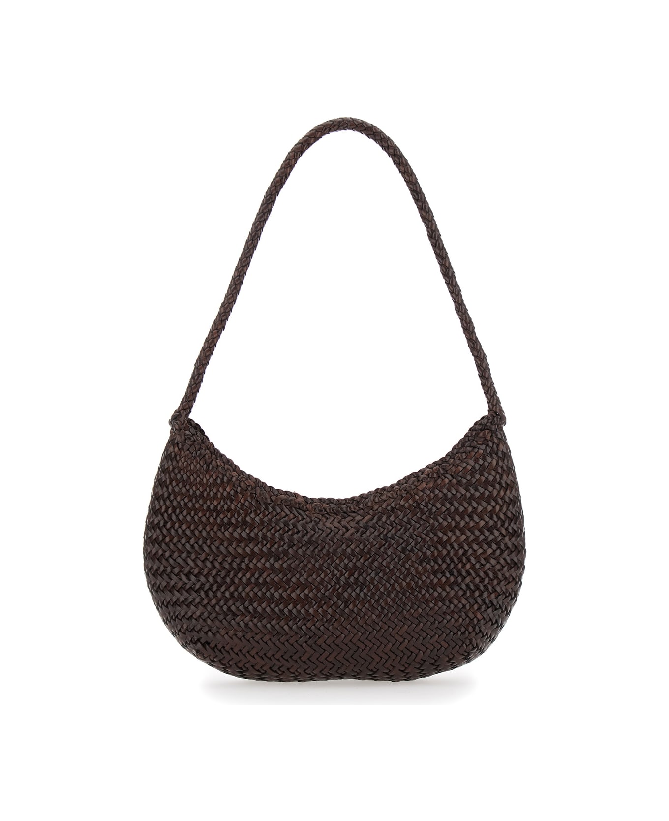 Dragon Diffusion 
nova Luna
 Brown Shoulder Bag In Woven Leather Woman - Brown