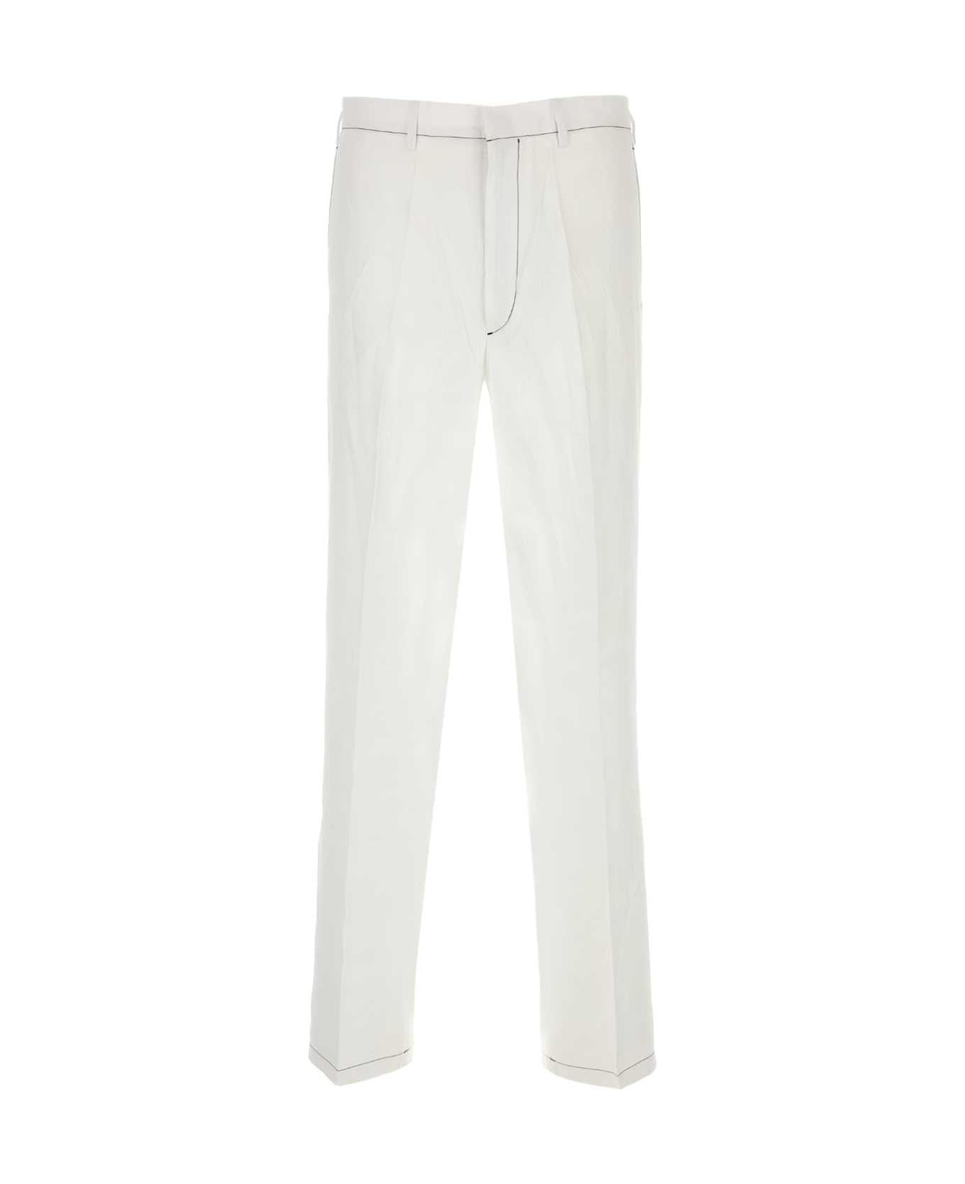 Prada White Linen Pant - BIANCO