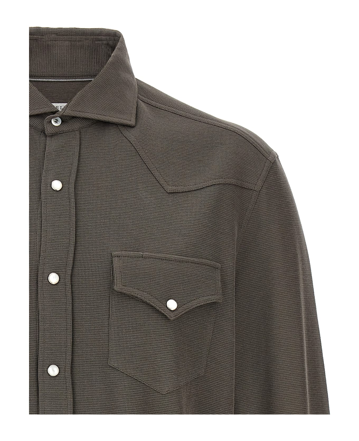 Brunello Cucinelli Silk Shirt - Brown