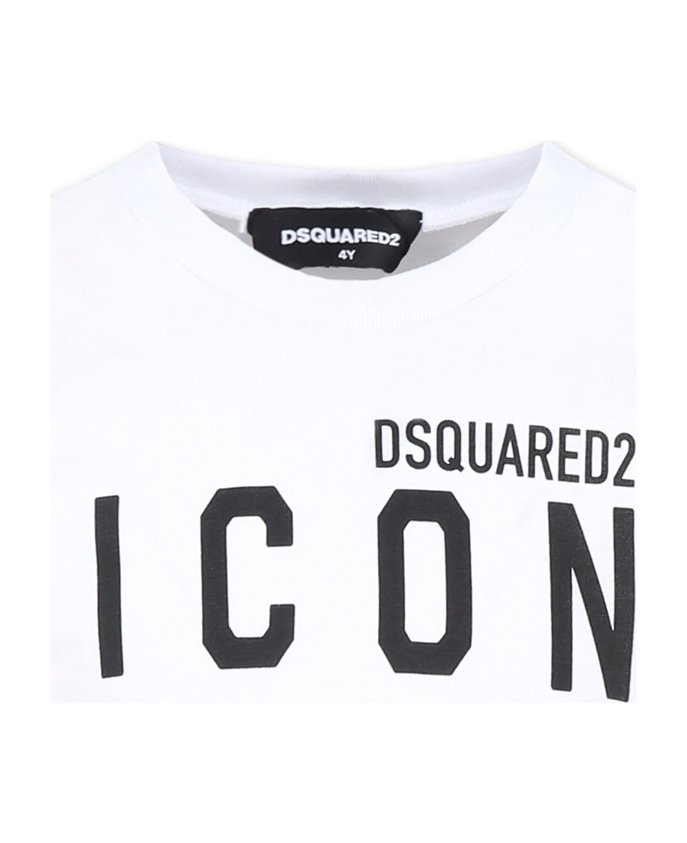 Dsquared2 White T-shirt For Girl With Logo - White