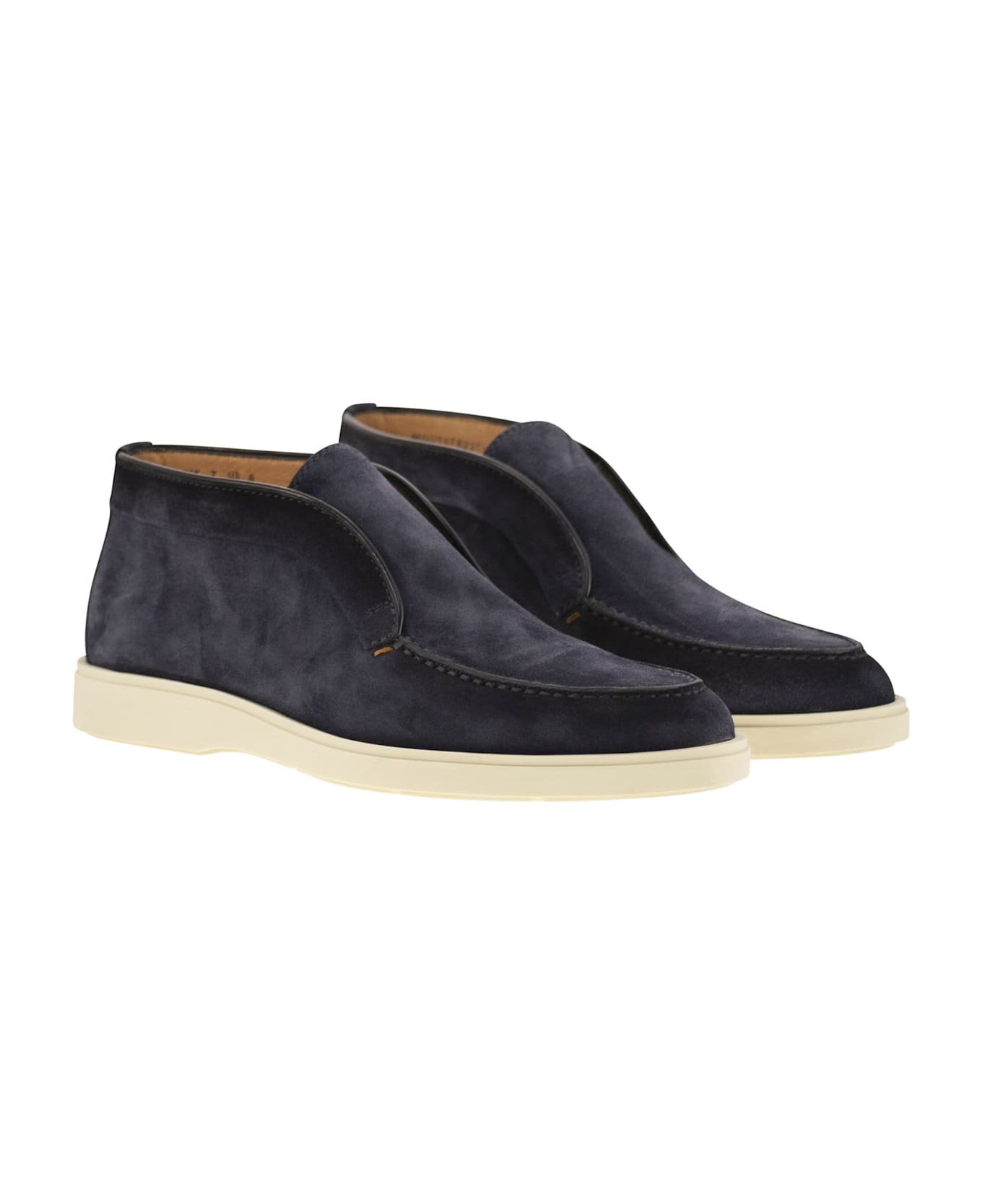 Santoni Suede Desert Boot - Blue