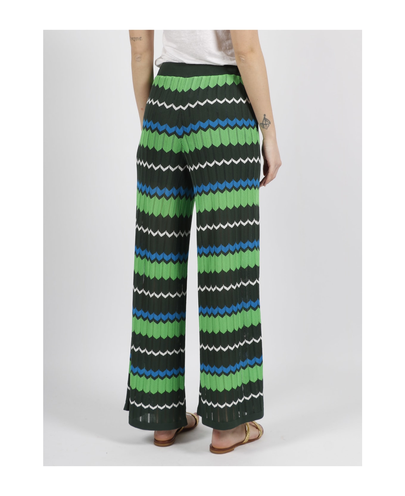 Parosh Knitted Trousers - Green