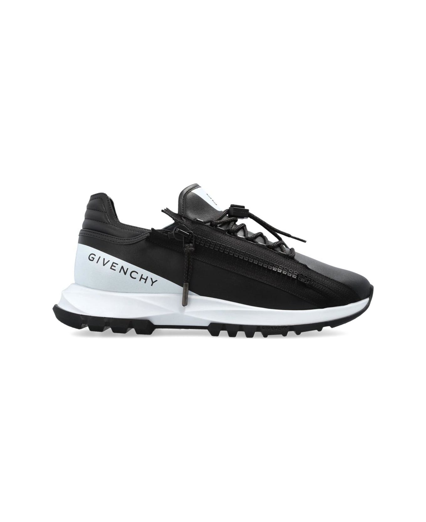 Givenchy Black Synthetic Leather Spectre Sneakers - Black