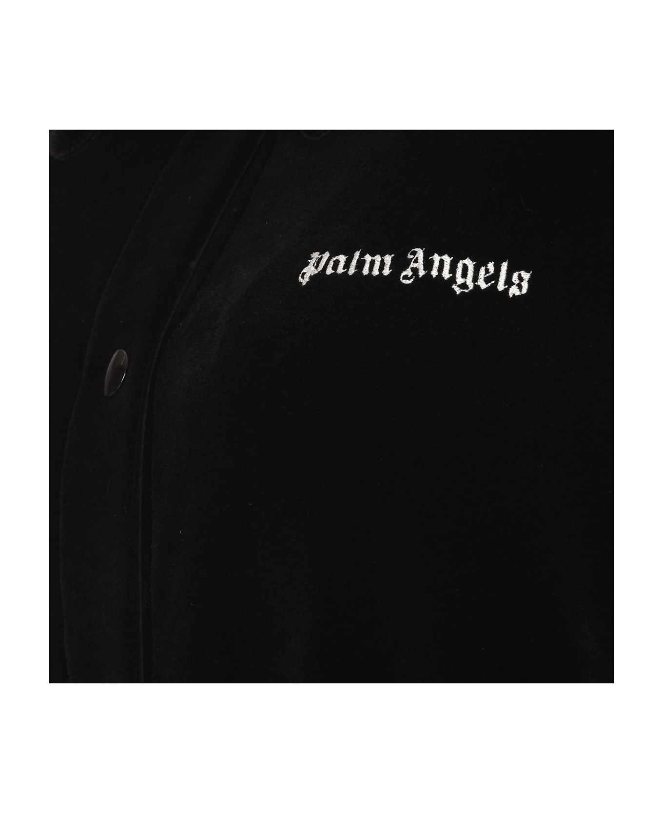 Palm Angels Velvet Classic Logo Track Shirt - Black
