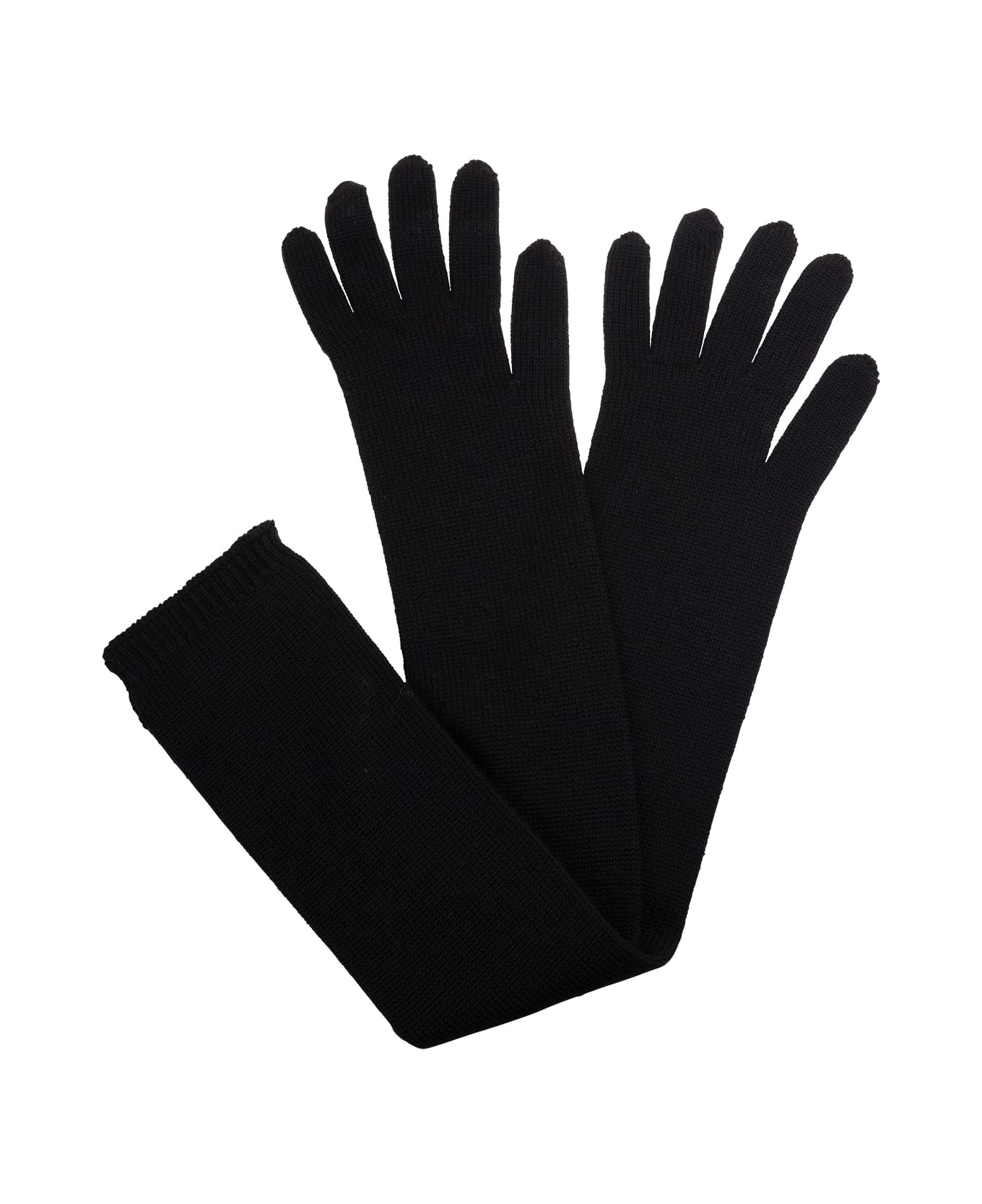 Max Mara Black Negus Gloves - Nero