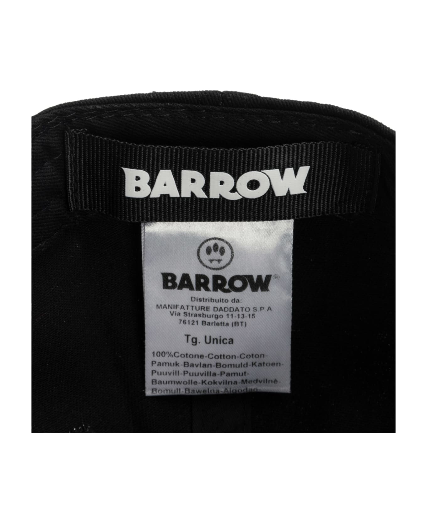 Barrow Black Baseball Cap With Logo - Black 帽子